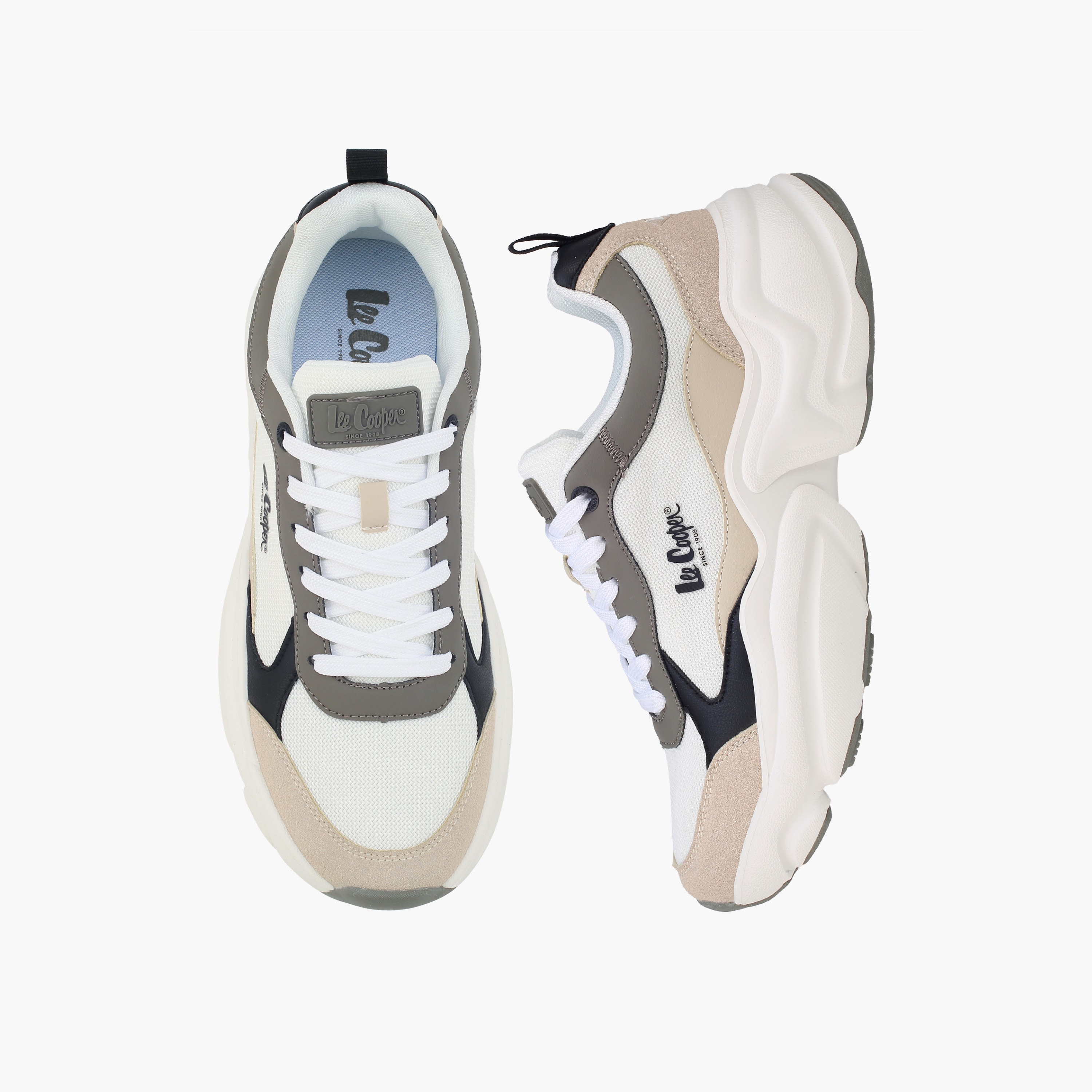 Lee Cooper Men Colourblock Lace-Up Sneakers-men-shoes-sneakers-image-1