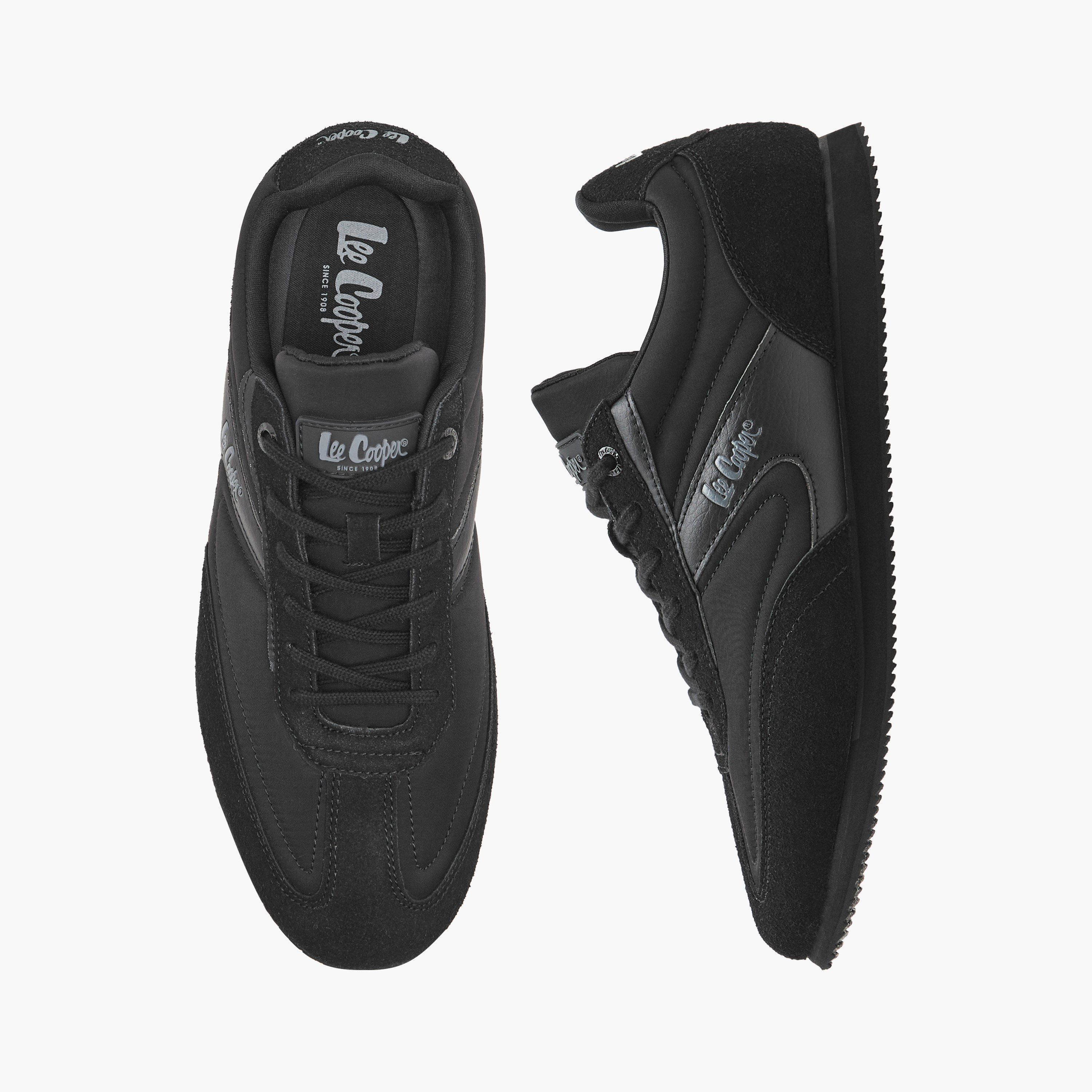 Lee Cooper Men's Colourblock Shoes with Lace-Up Closure-men-shoes-sneakers-image-1