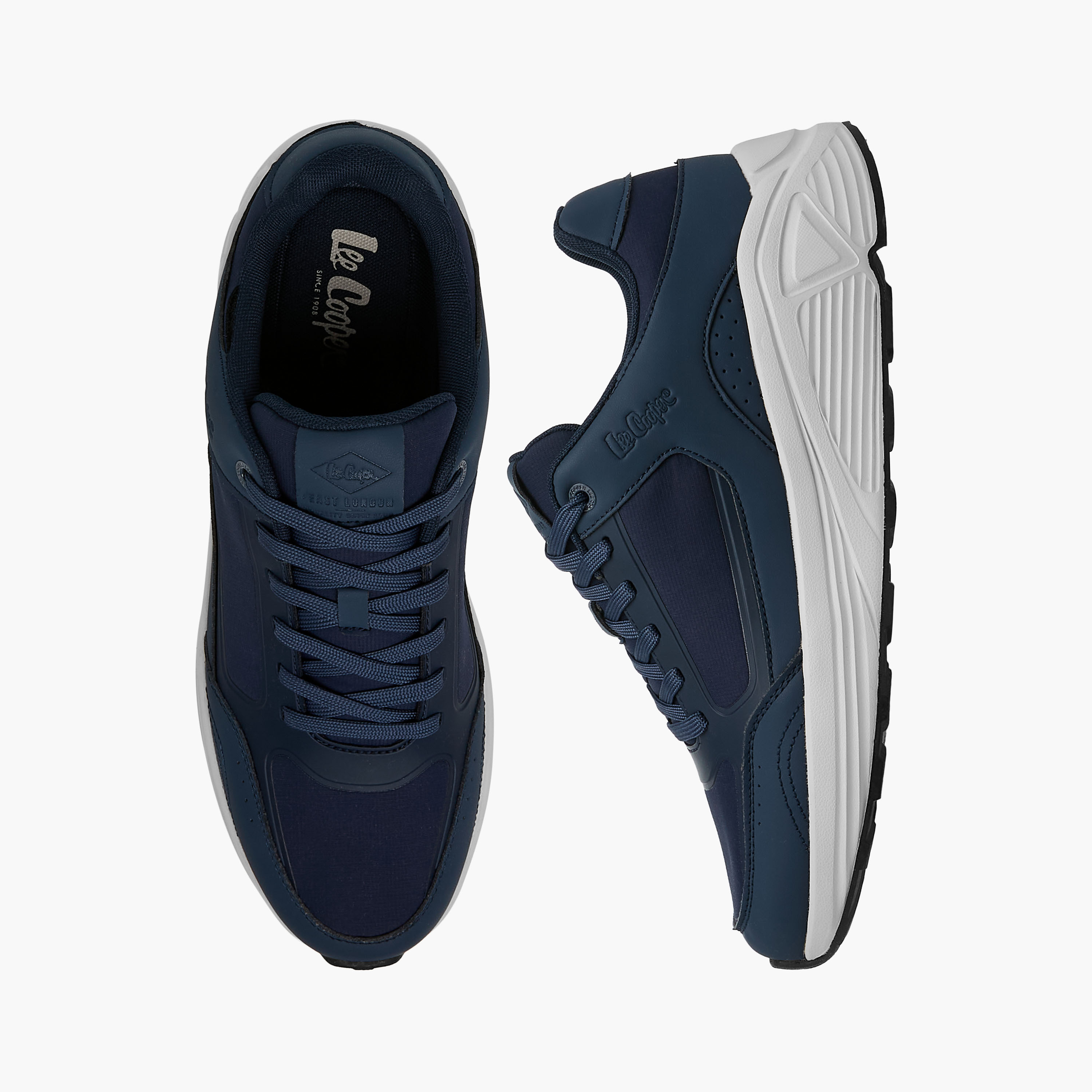 Lee Cooper Men's Panelled Lace-Up Sneakers-men-shoes-sneakers-image-1