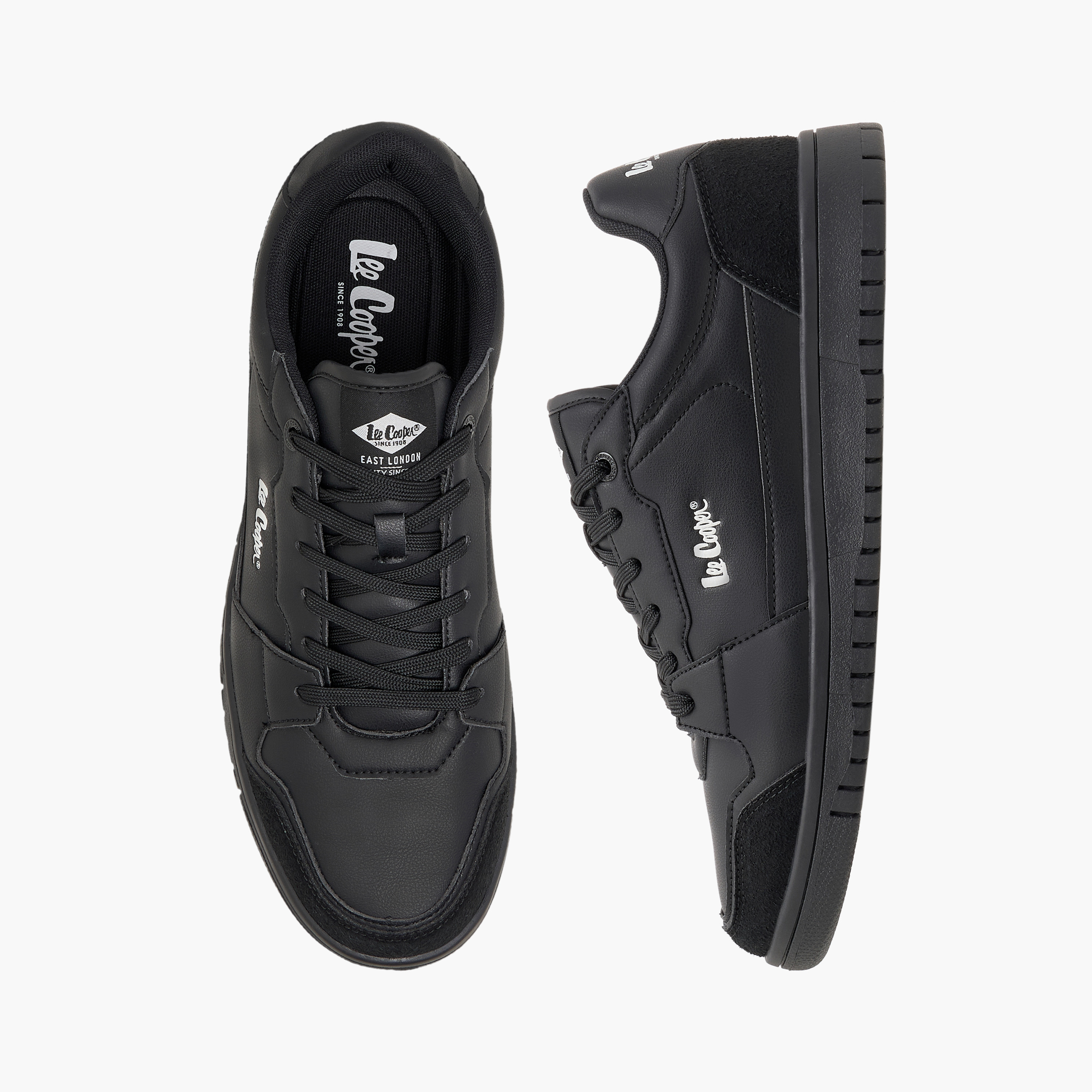 Lee Cooper Men's Panelled Sneakers with Lace-Up Closure-men-shoes-sneakers-image-1