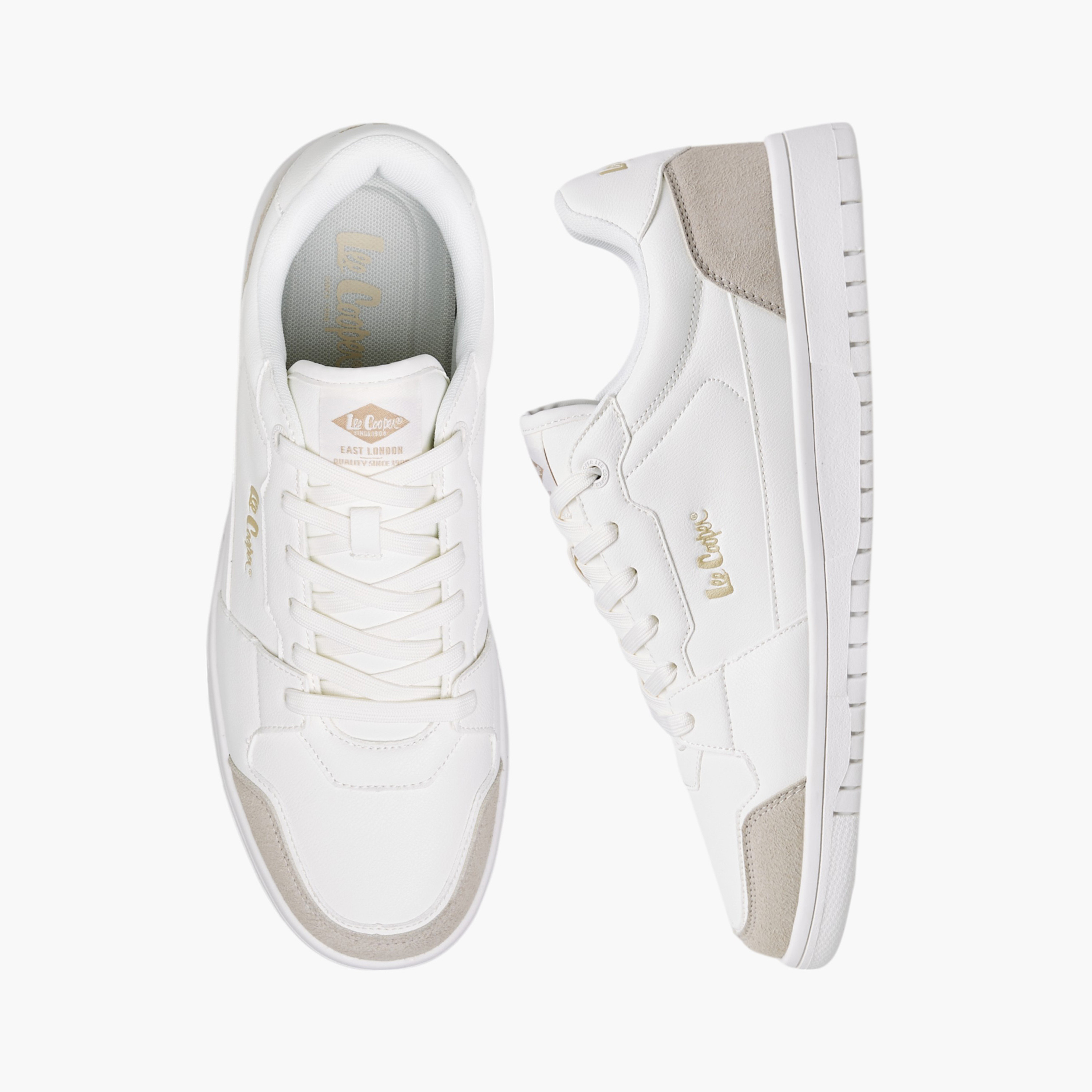 Lee Cooper Men's Panelled Sneakers with Lace-Up Closure-men-shoes-sneakers-image-1