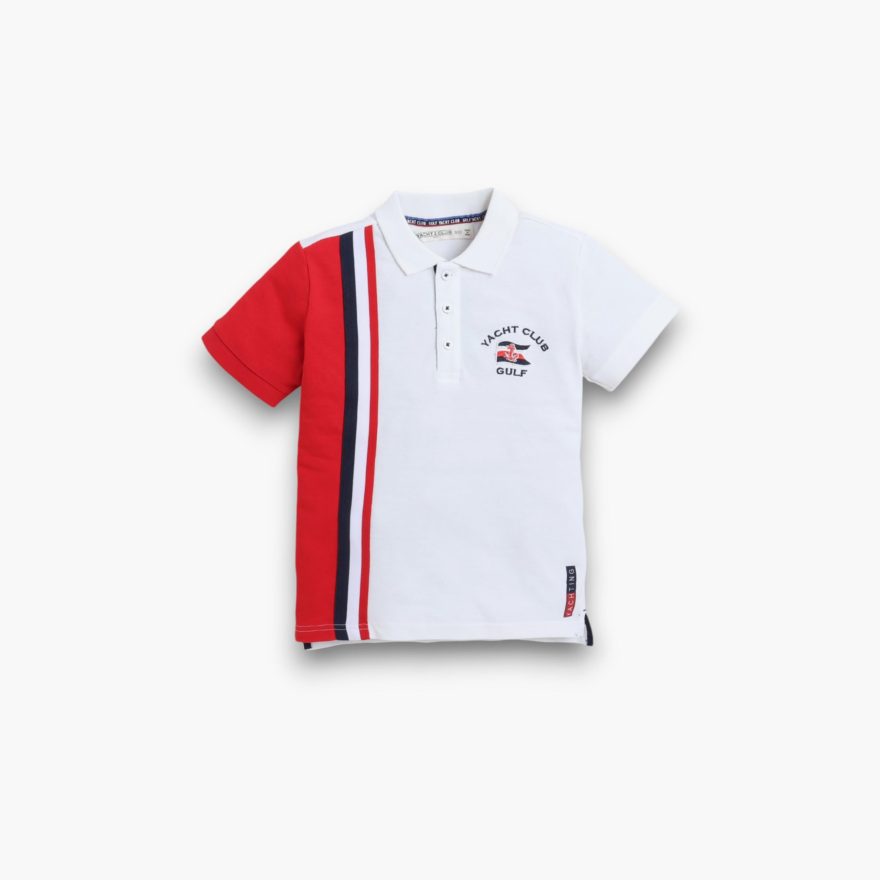 Victor and Jane Colour Blocked Short Sleeves Polo T-Shirt-boys-clothing-tshirtsandpolos-image-1