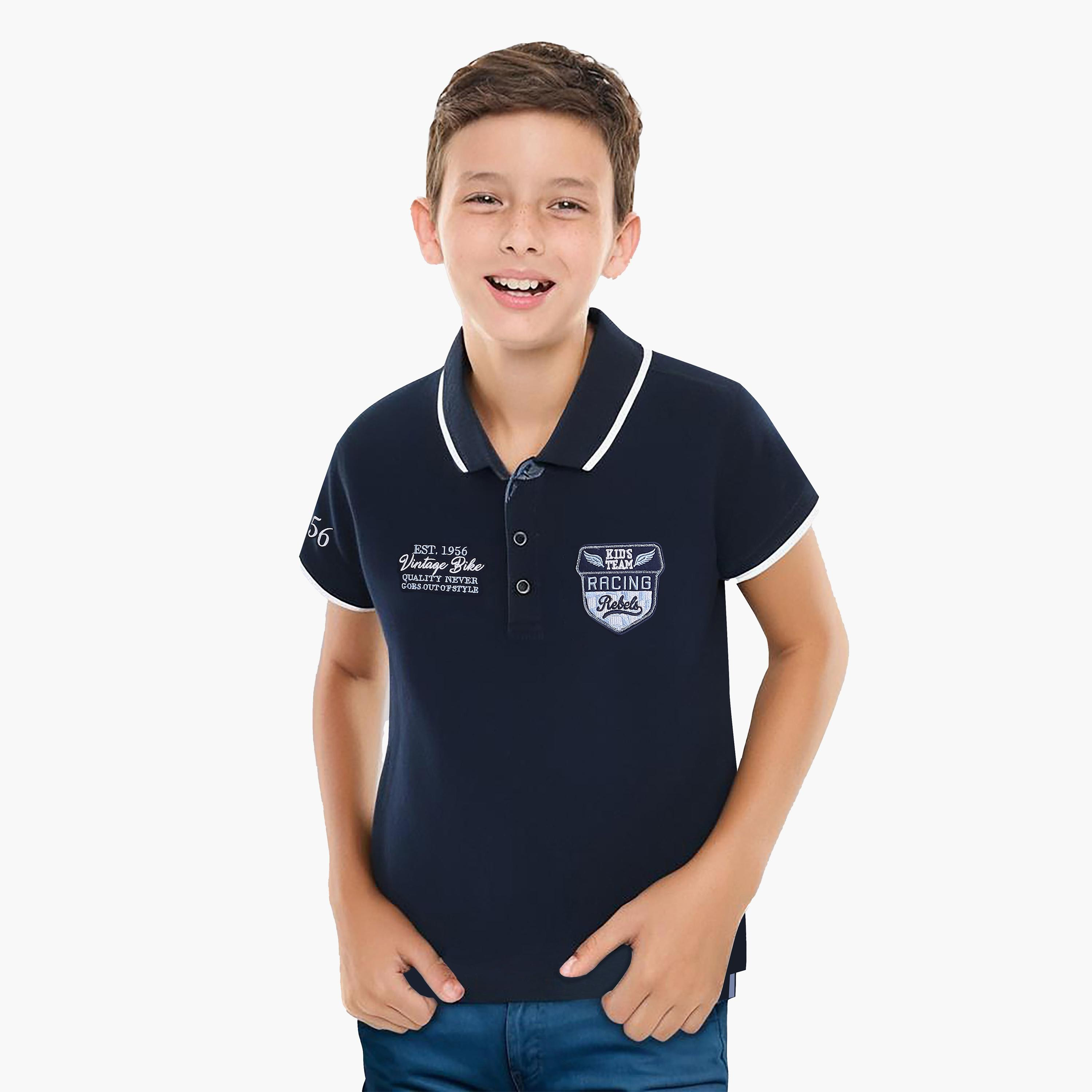 Victor and Jane Embroidered Short Sleeves Polo T-Shirt-boys-clothing-tshirtsandpolos-image-1
