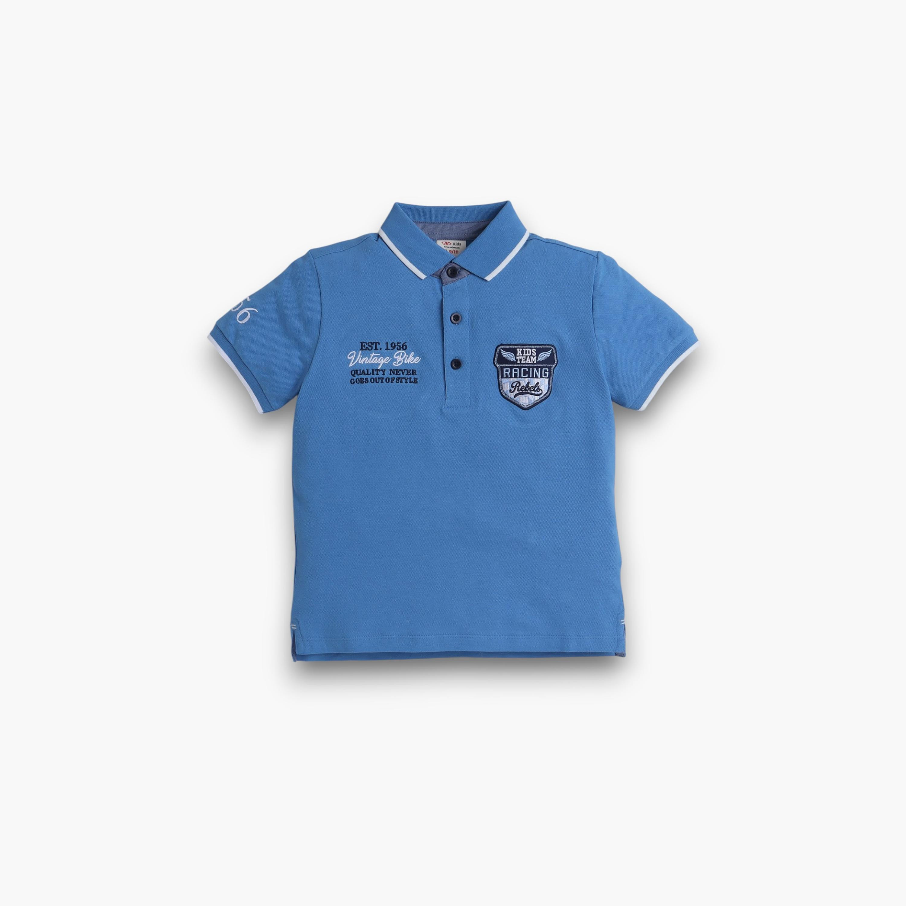 تي شيرت بولو بأكمام قصيرة مطرز من فيكتور اند جين-boys-clothing-tshirtsandpolos-image-1