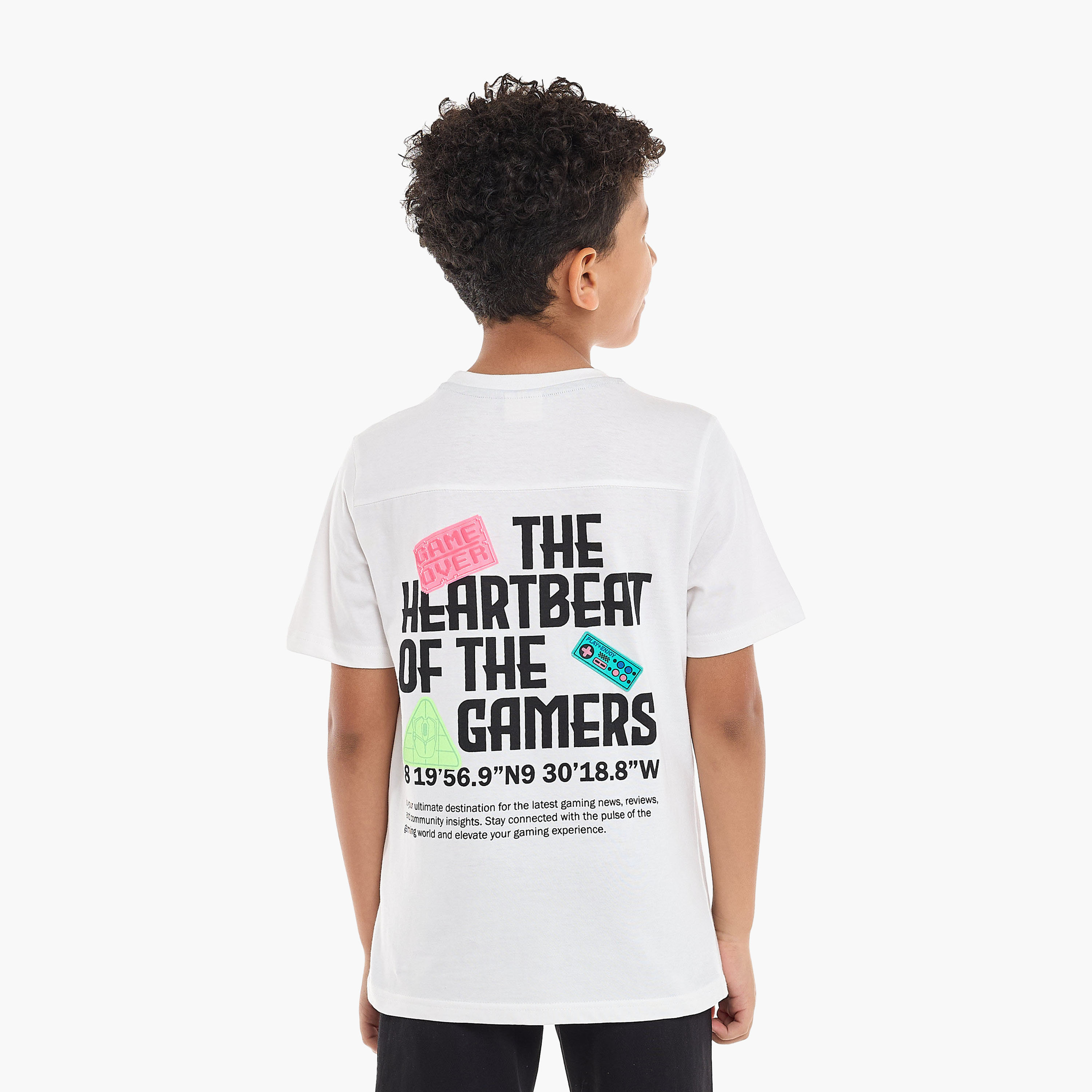 Victor and Jane Game Ready Football Championship T-Shirt & Shorts Set - Off-White & Black-boys-clothing-setsandcoords-image-4