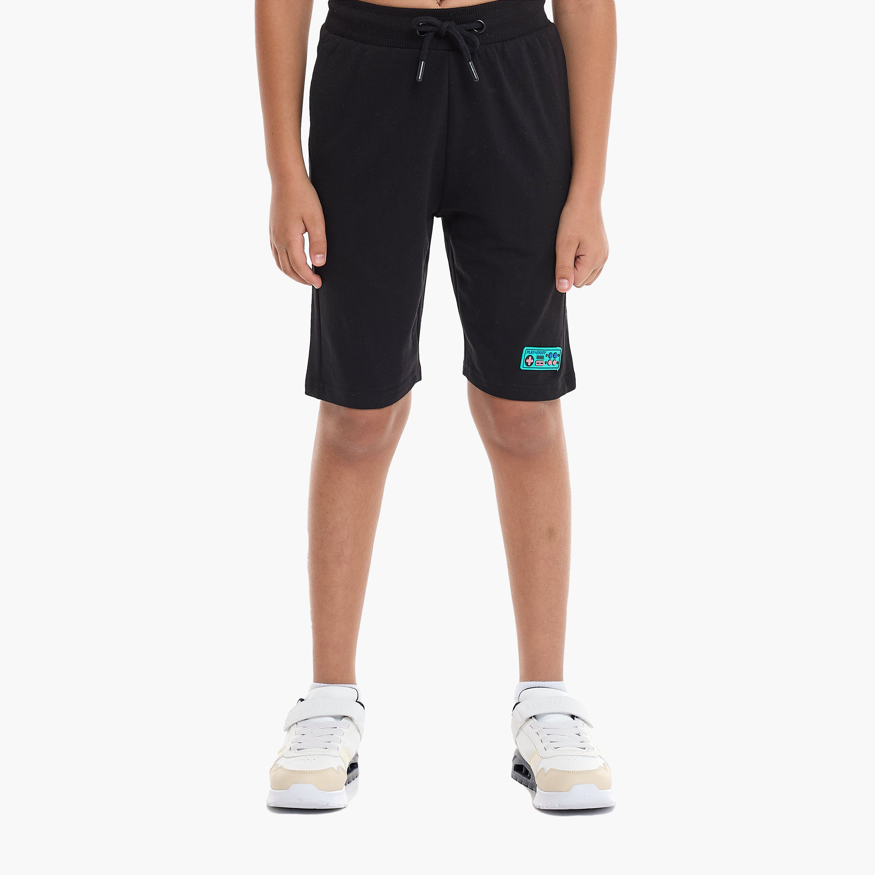Victor and Jane Game Ready Football Championship T-Shirt & Shorts Set - Off-White & Black-boys-clothing-setsandcoords-image-5