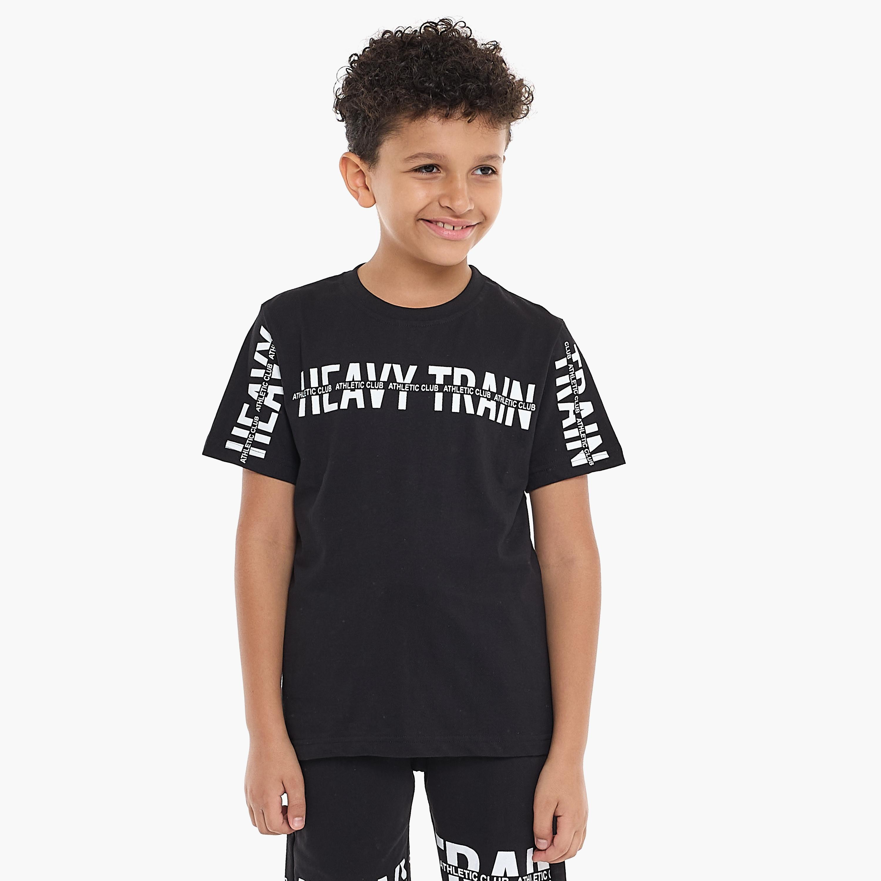 Victor and Jane 2-Piece Printed Short Sleeves T-Shirt with Shorts-boys-clothing-setsandcoords-image-3