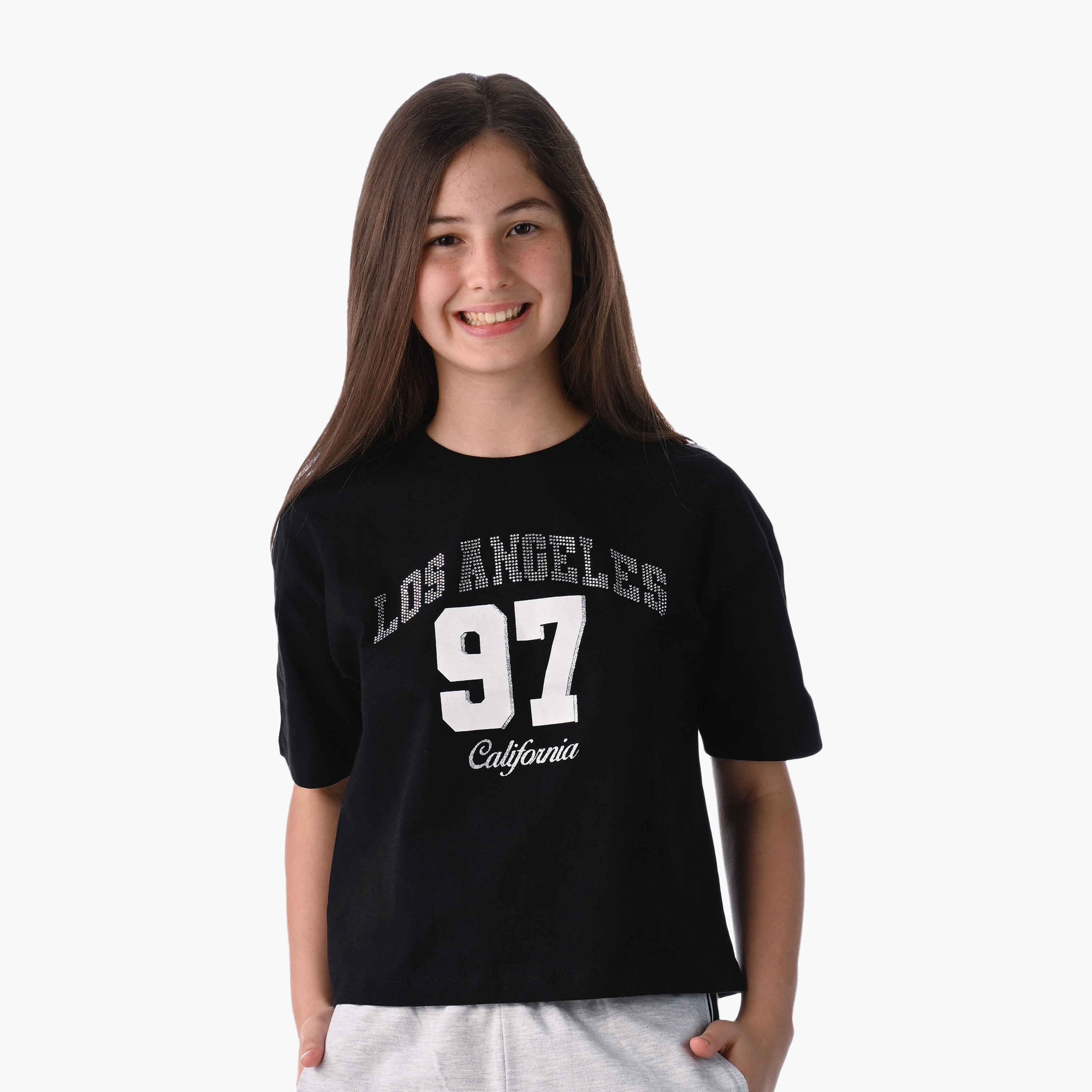 Victor and Jane Printed Top & Wide-Leg Pants Set - Multicolour-girls-clothing-setsandcoords-image-4
