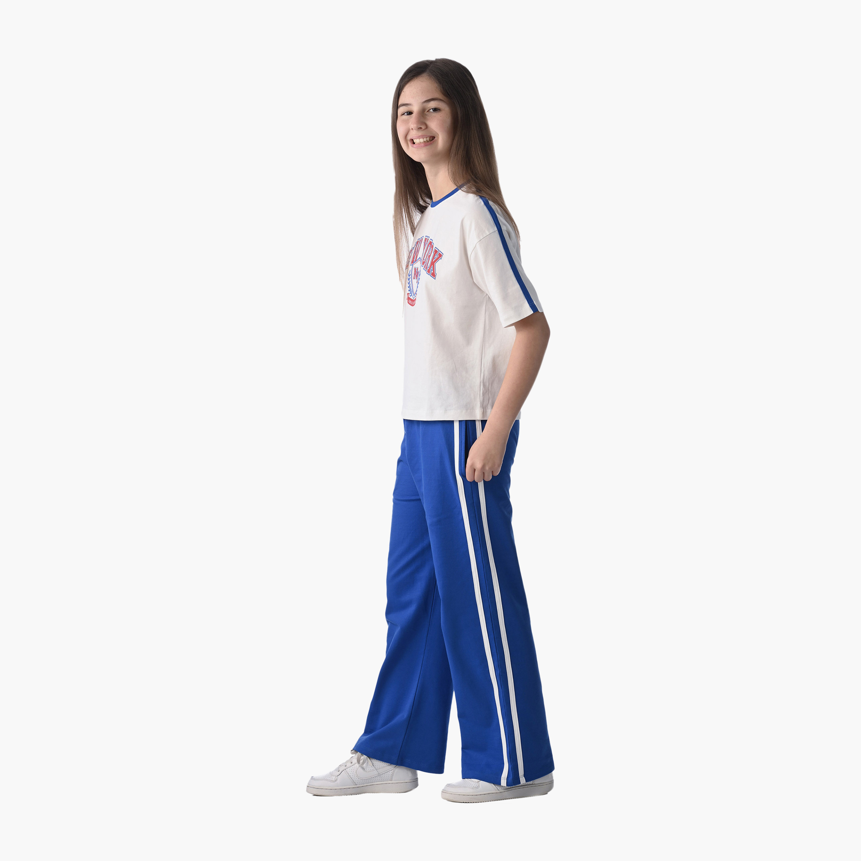 طقم بلوزة مطبوعة وبنطال واسع الساق من فيكتور آند جين - متعدد الألوان-girls-clothing-setsandcoords-image-2