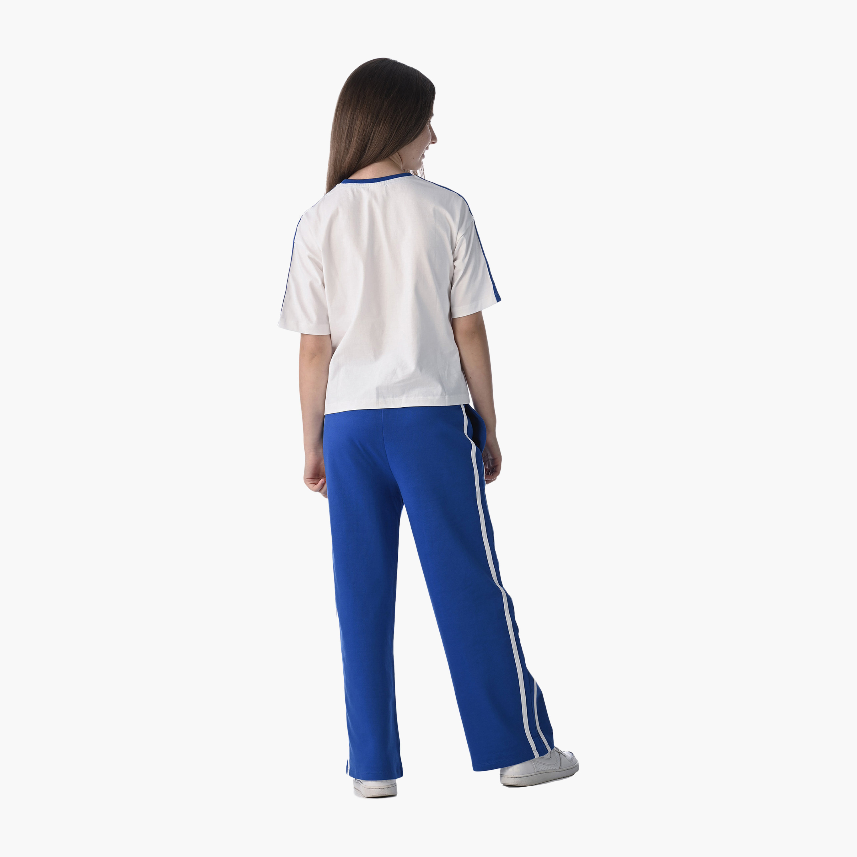 طقم بلوزة مطبوعة وبنطال واسع الساق من فيكتور آند جين - متعدد الألوان-girls-clothing-setsandcoords-image-3