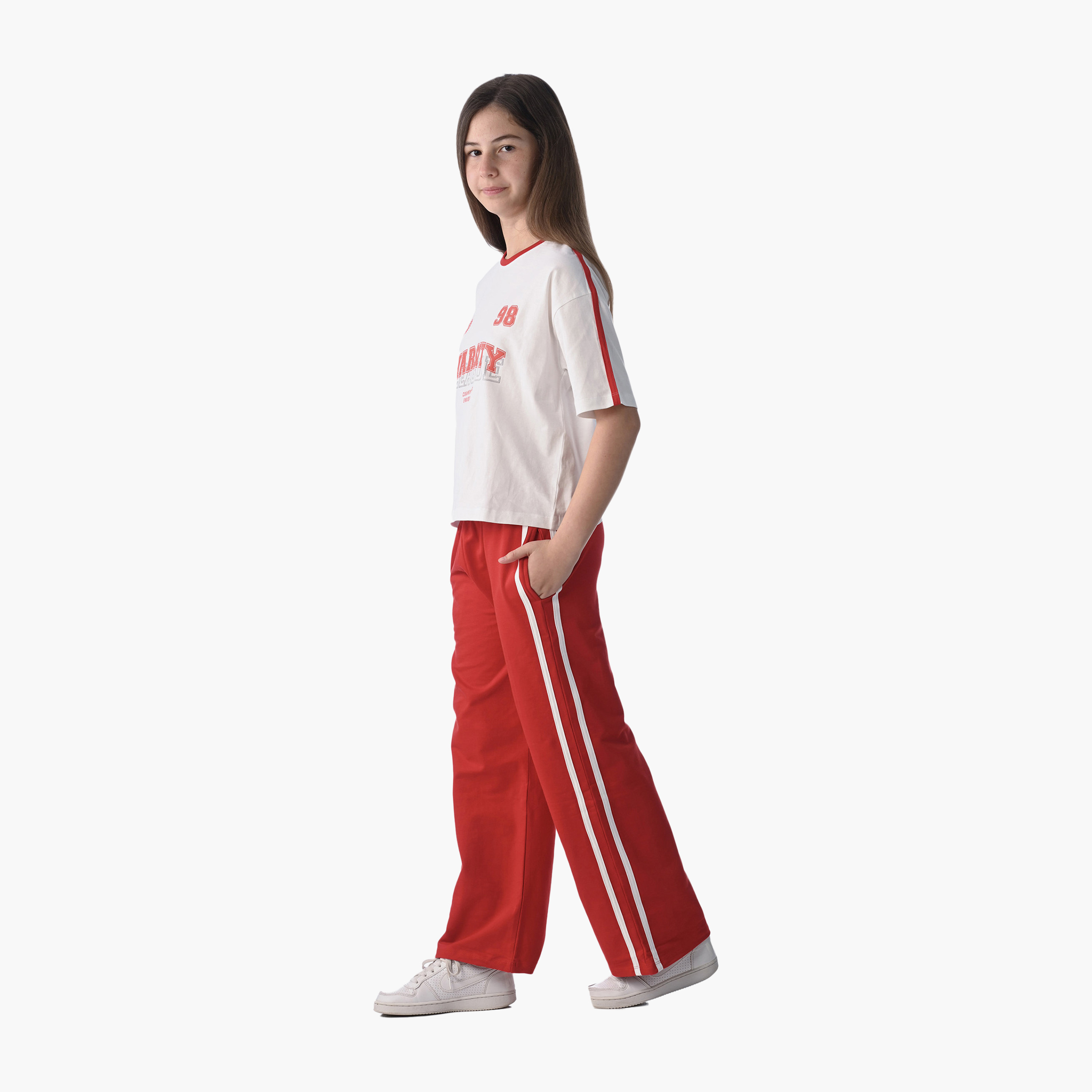 Victor and Jane Printed Top & Wide-Leg Pants Set - Multicolour-girls-clothing-setsandcoords-image-2