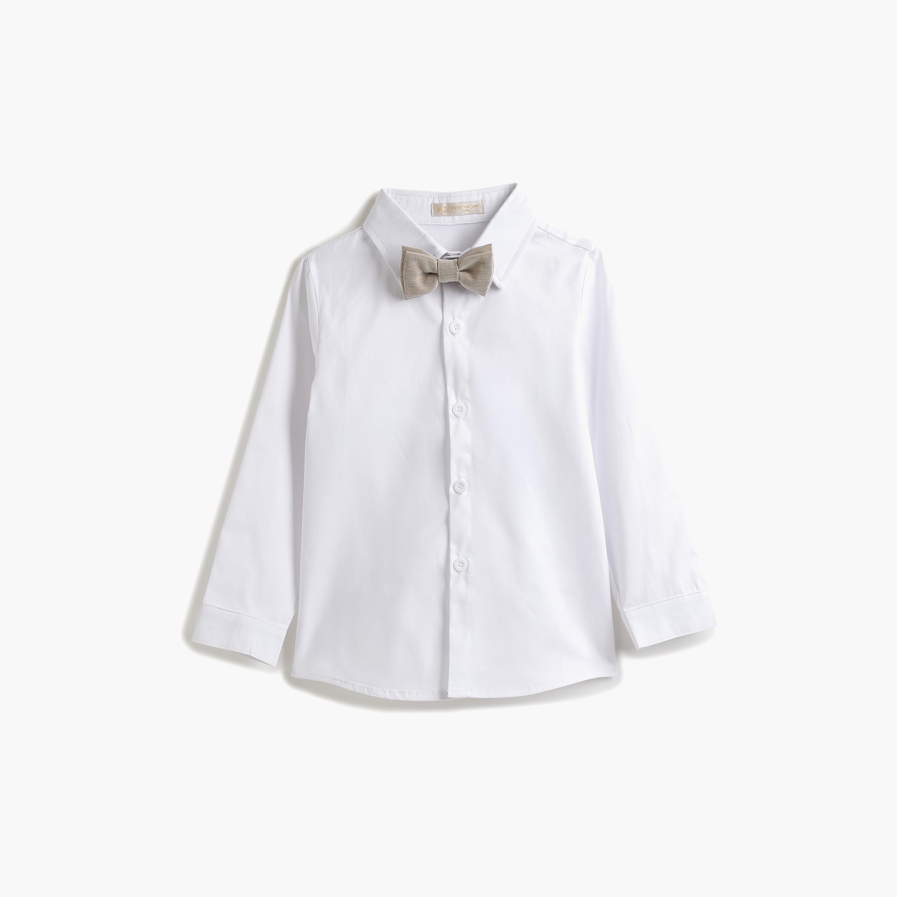 قميص سادة بأكمام طويلة 3 قطع وبنطلون وصدرية من فيكتور اند جين-boys-clothing-setsandcoords-image-10