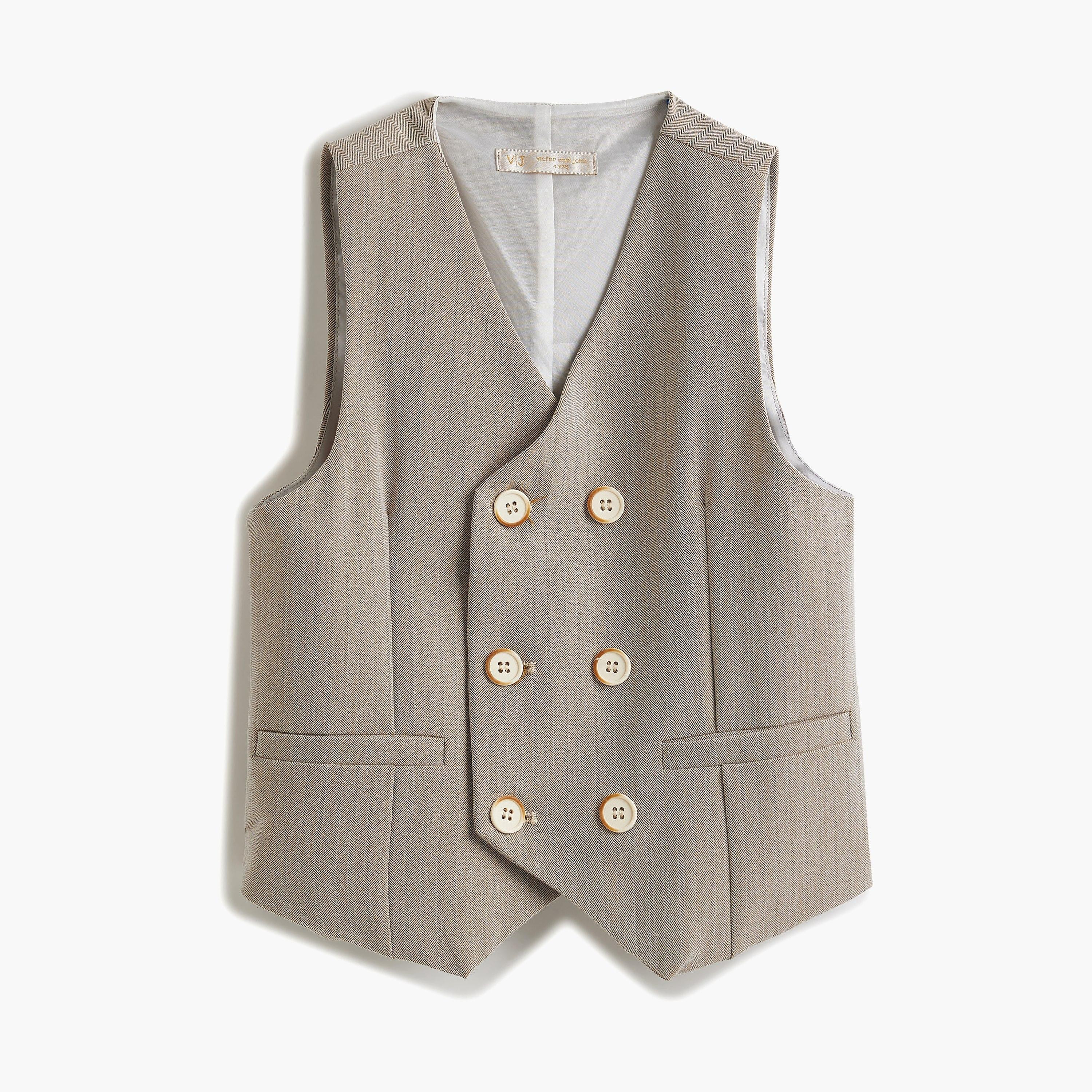 قميص سادة بأكمام طويلة 3 قطع وبنطلون وصدرية من فيكتور اند جين-boys-clothing-setsandcoords-image-11