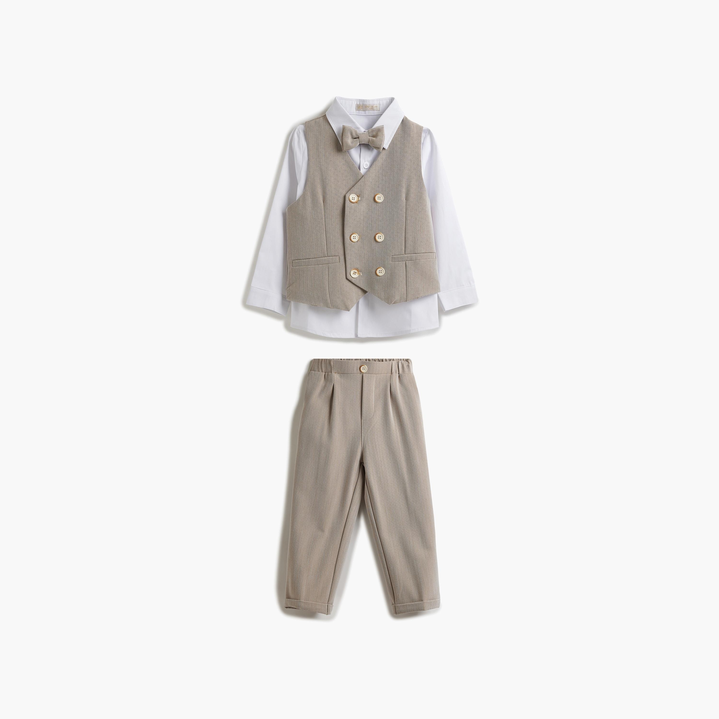 Victor and Jane 3-Piece Solid Long Sleeves Shirt, Pants with Waistcoat-boys-clothing-setsandcoords-image-5