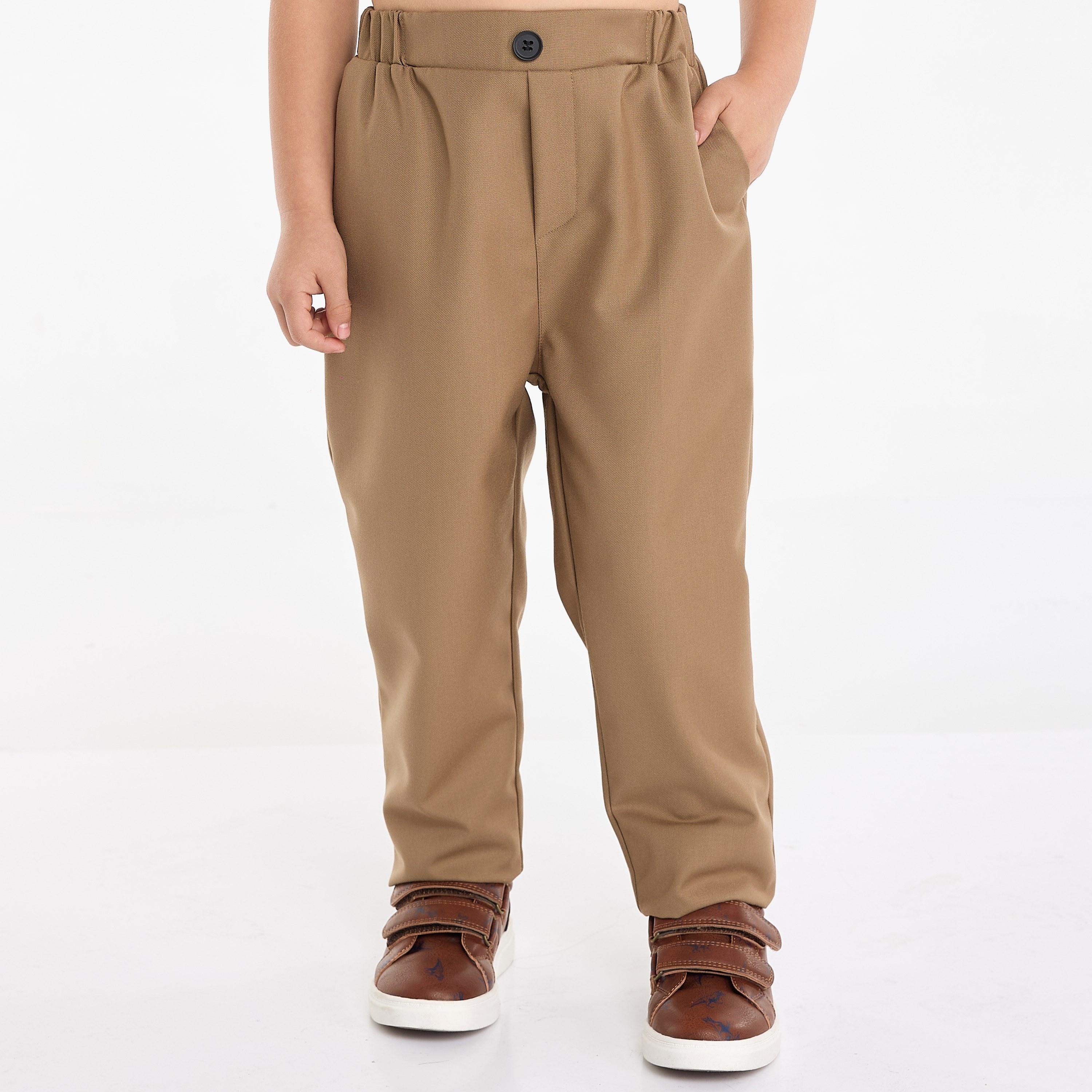 Victor and Jane 4-Piece Solid Short Sleeves Shirt, Pants, Waistcoat with Tie-baby-boys-clothing-setsandcoords-image-6