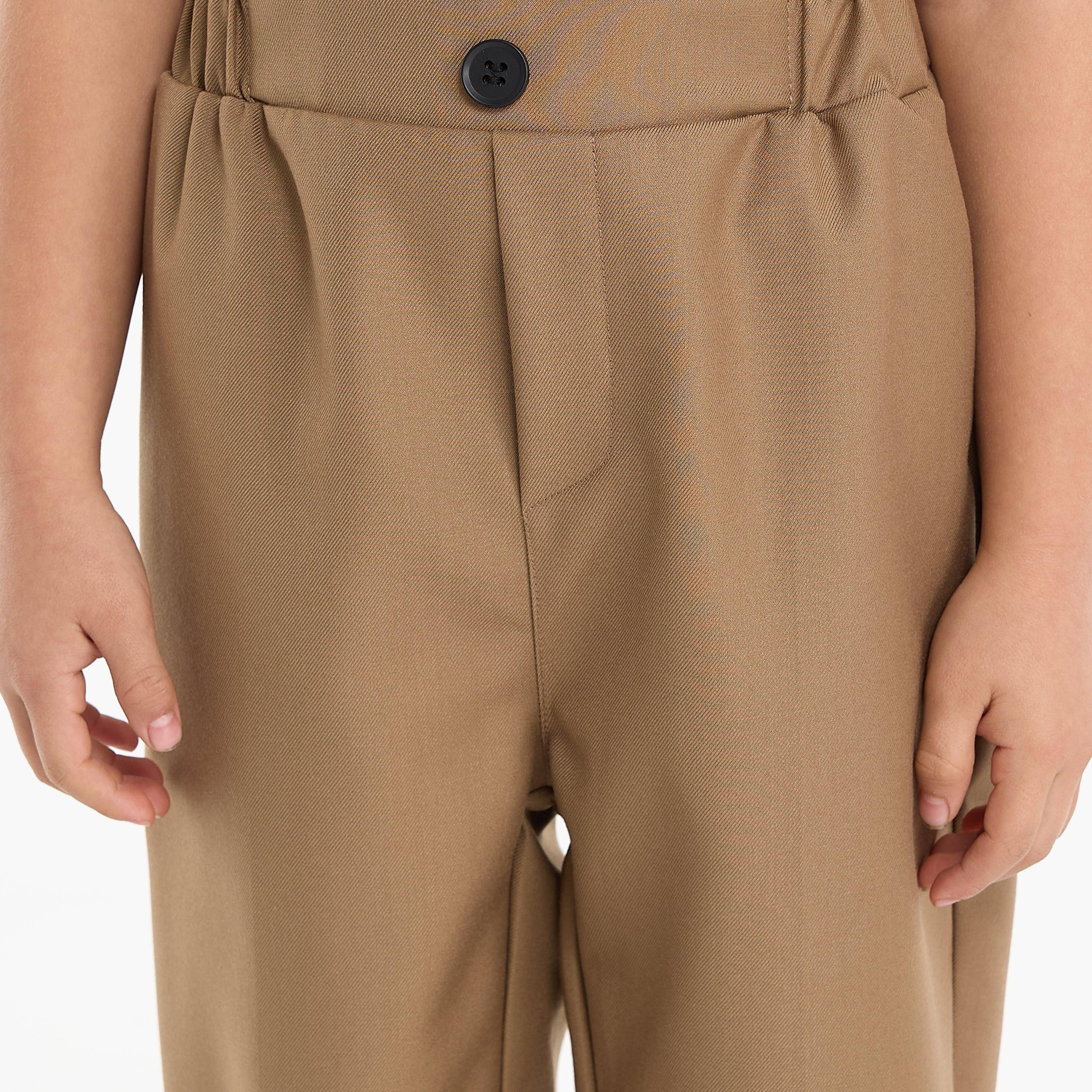 قميص سادة بأكمام قصيرة 4 قطع وبنطلون وصدرية وربطة عنق من فيكتور اند جين-baby-boys-clothing-setsandcoords-image-7