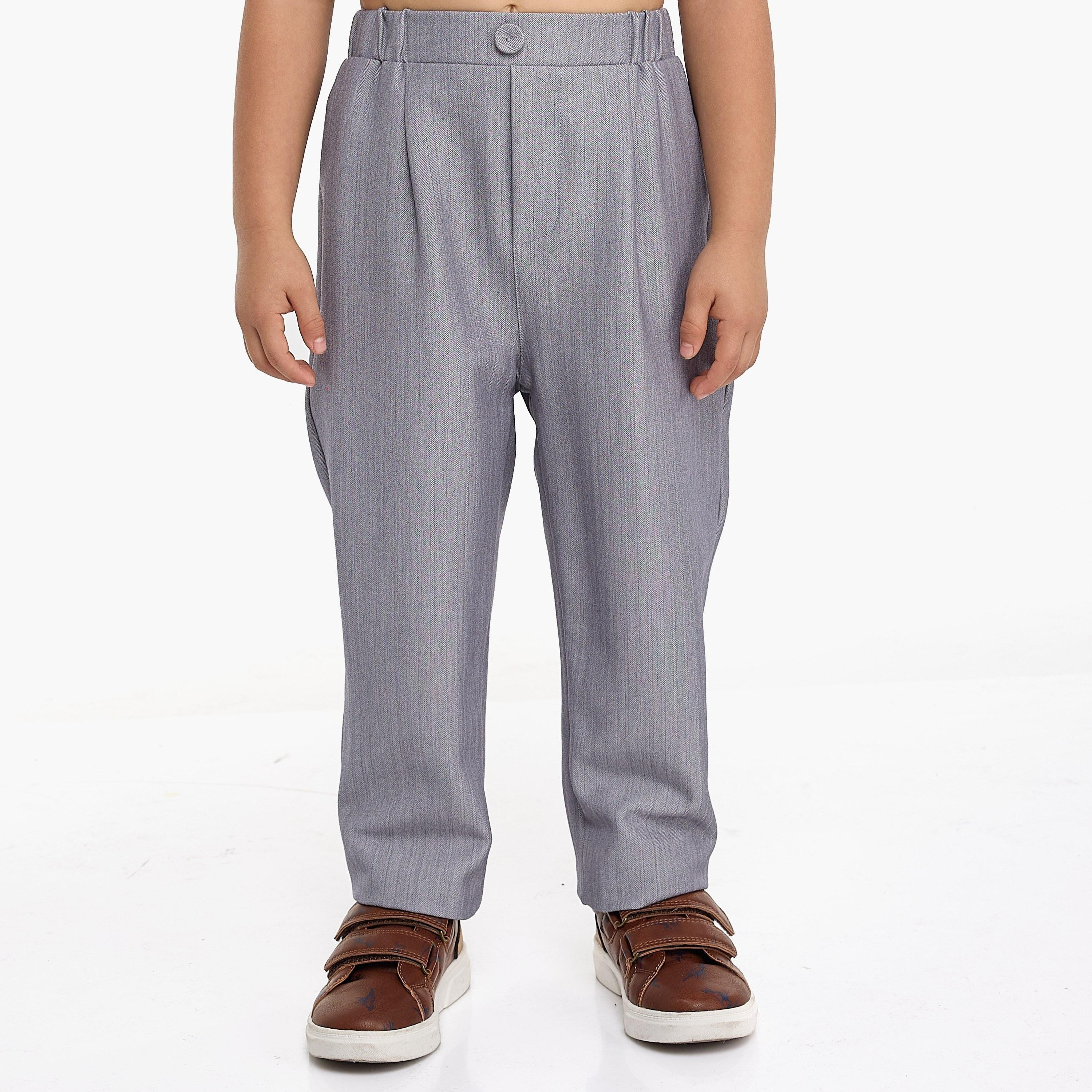 قميص سادة بأكمام قصيرة 4 قطع وبنطلون وصدرية وربطة عنق من فيكتور اند جين-baby-boys-clothing-setsandcoords-image-6