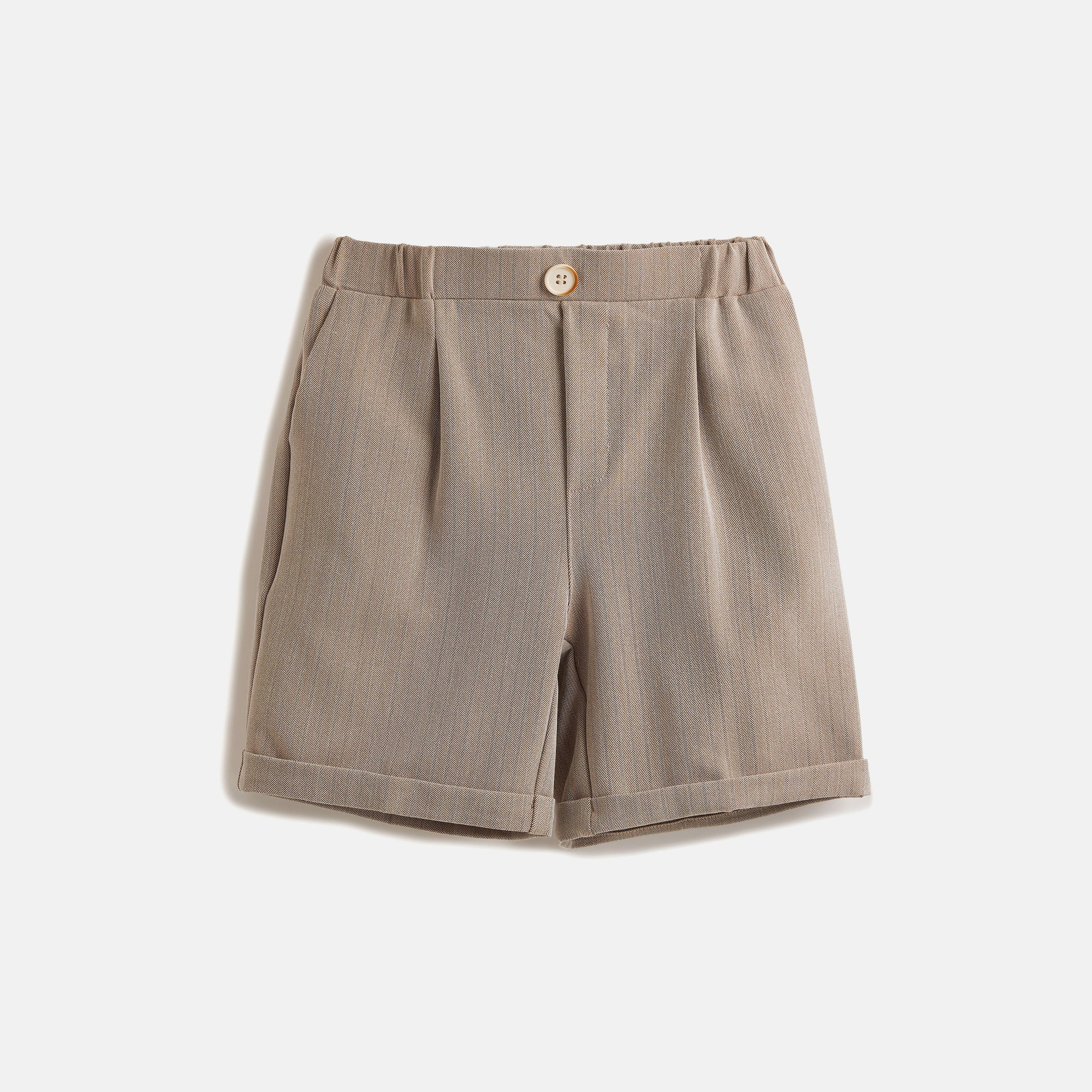 Victor and Jane 4-Piece Solid Short Sleeves Shirt, Shorts, Waistcoat with Tie-boys-clothing-setsandcoords-image-12