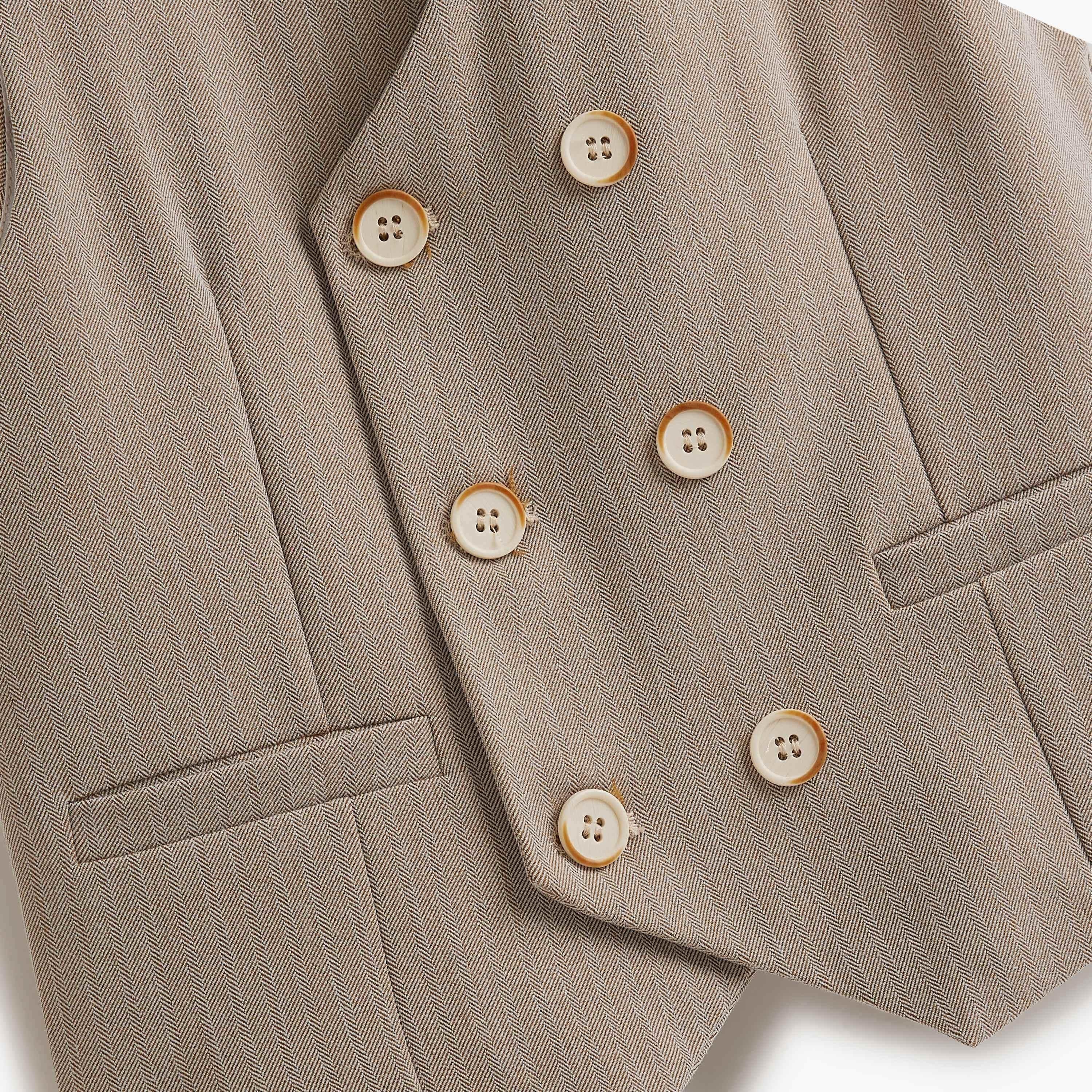 Victor and Jane 4-Piece Solid Short Sleeves Shirt, Shorts, Waistcoat with Tie-boys-clothing-setsandcoords-image-2