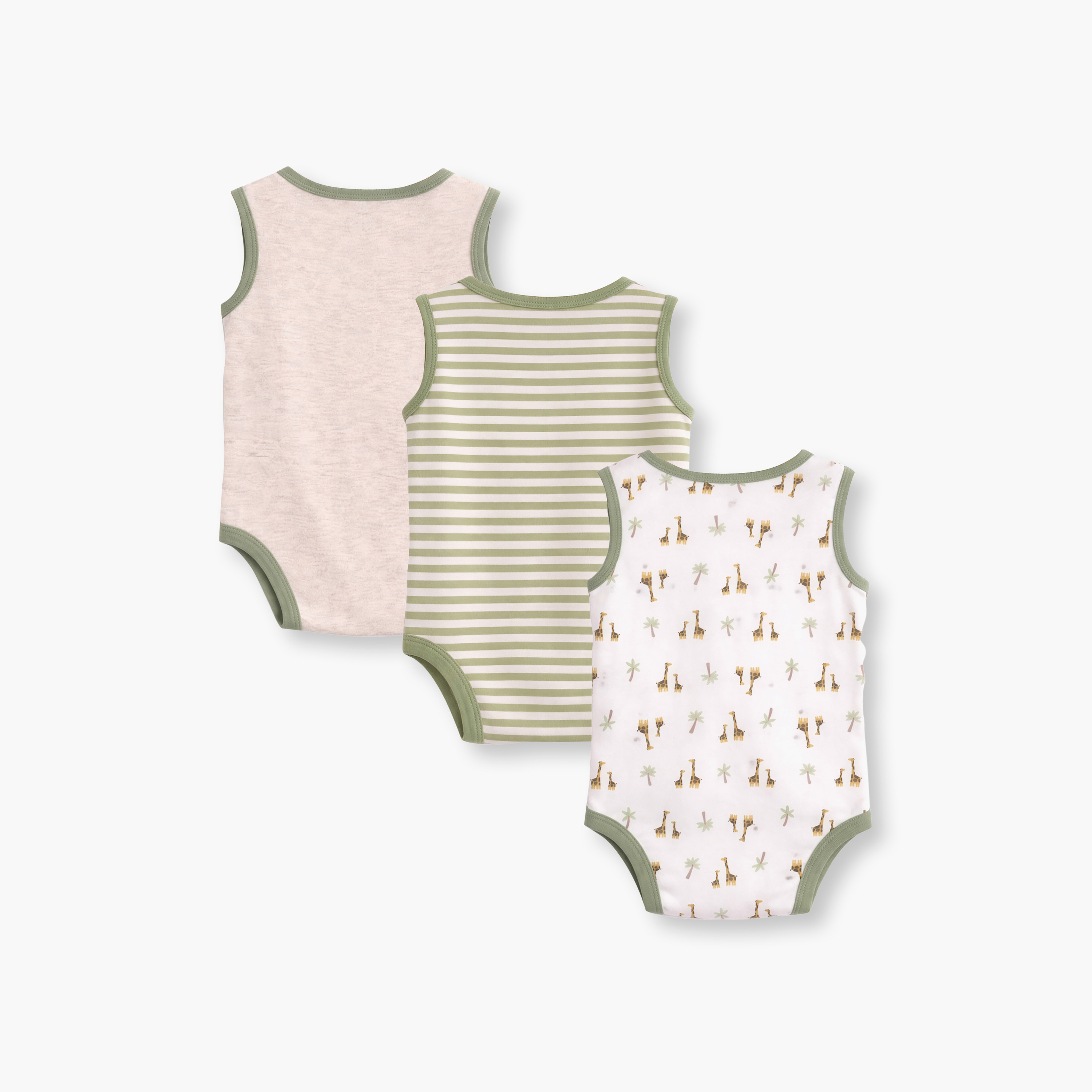 Victor and Jane 3-Piece Sleeveless Giraffe Printed Bodysuit-baby-boys-clothing-bodysuits-image-2