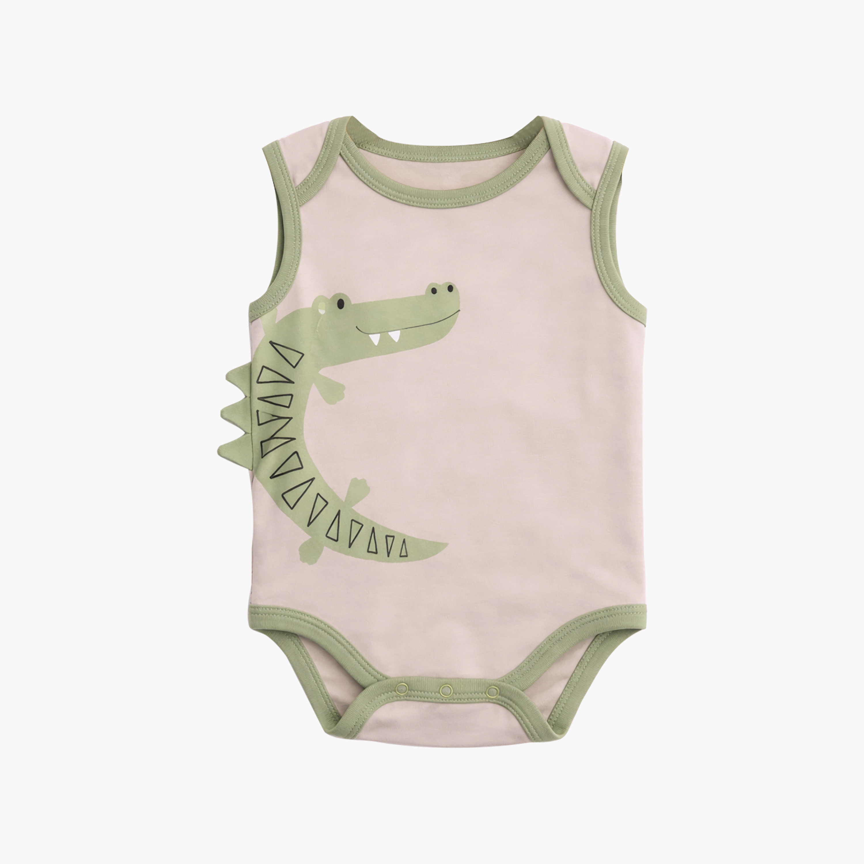 Victor and Jane 3-Piece Sleeveless Crocodile Printed Bodysuit-baby-boys-clothing-bodysuits-image-3