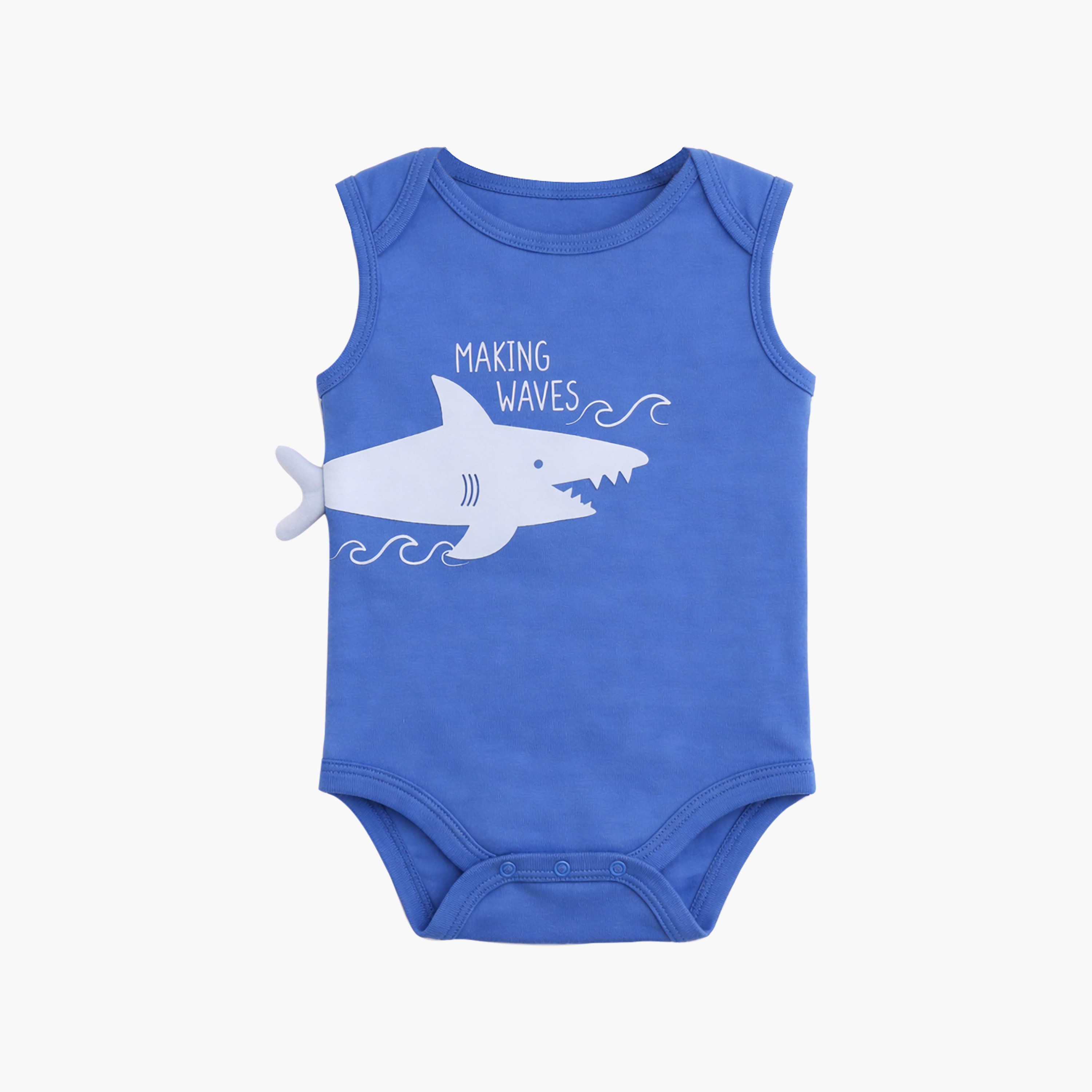 بودي سوت بدون أكمام بطبعة قرش مكون من 3 قطع من فيكتور آند جين-baby-boys-clothing-bodysuits-image-3