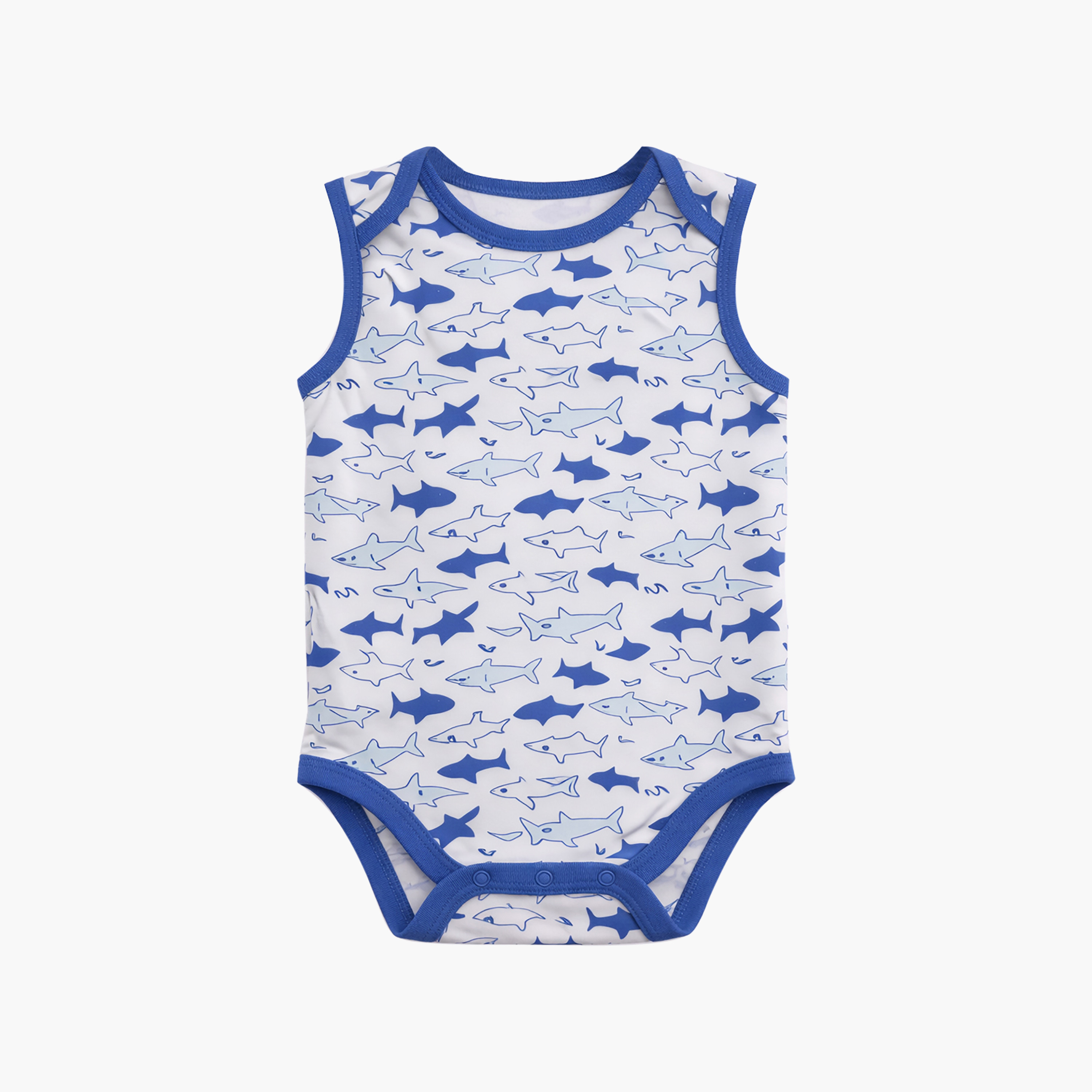 بودي سوت بدون أكمام بطبعة قرش مكون من 3 قطع من فيكتور آند جين-baby-boys-clothing-bodysuits-image-7