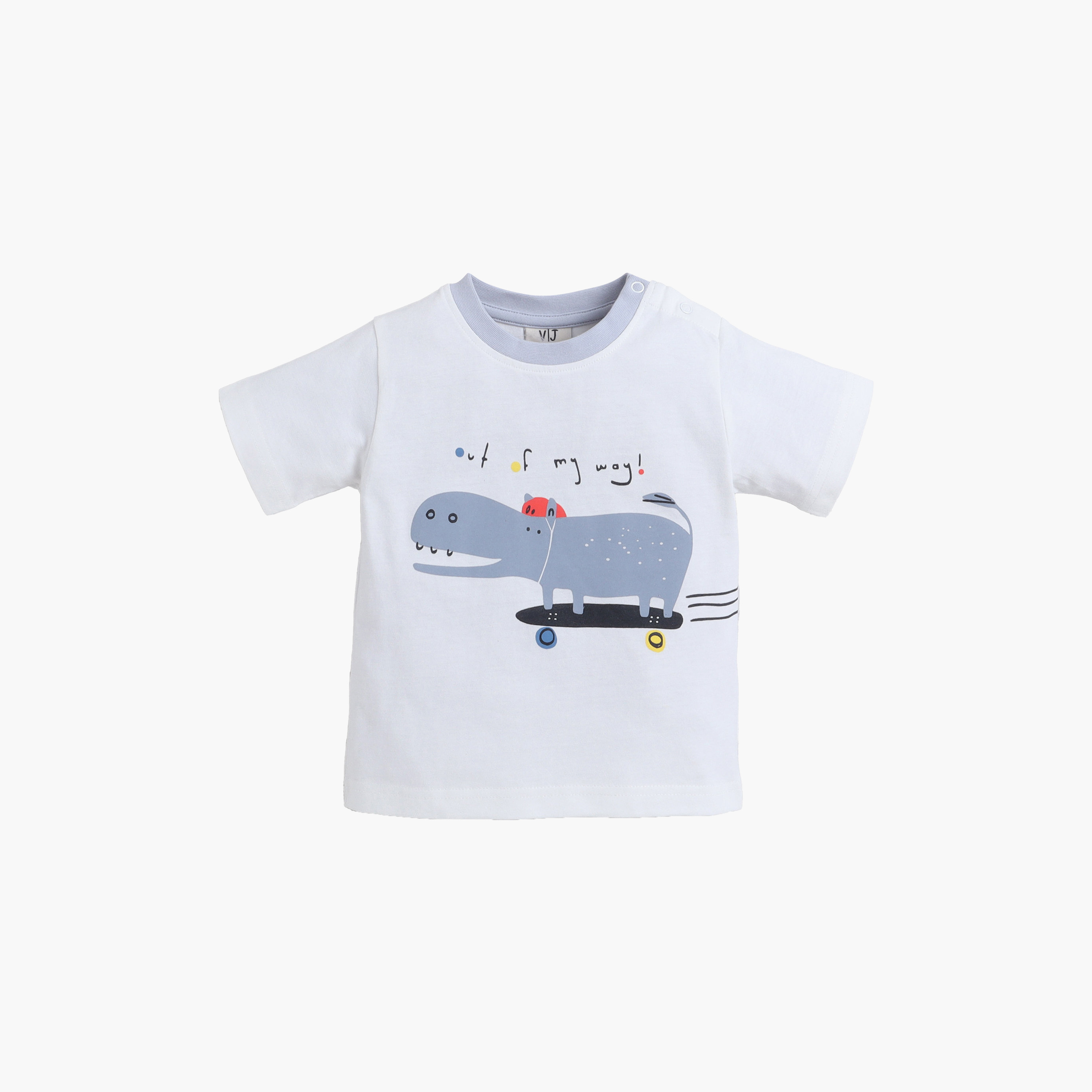Victor and Jane Hippo Printed Round Neck T-Shirt and Shorts Set-boys-clothing-setsandcoords-image-5