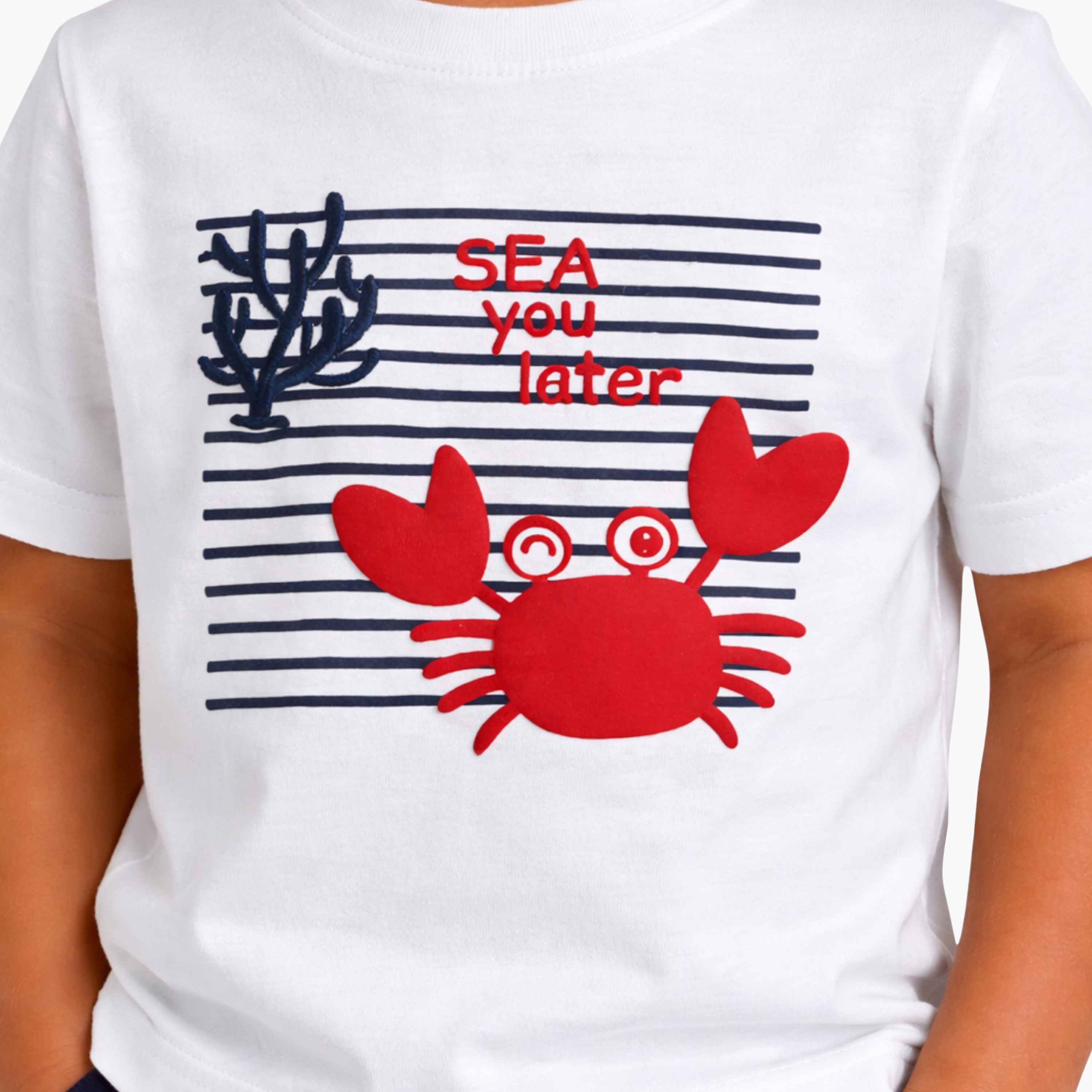 Victor and Jane Crab Printed Round Neck T-Shirt and Shorts Set-boys-clothing-setsandcoords-image-6