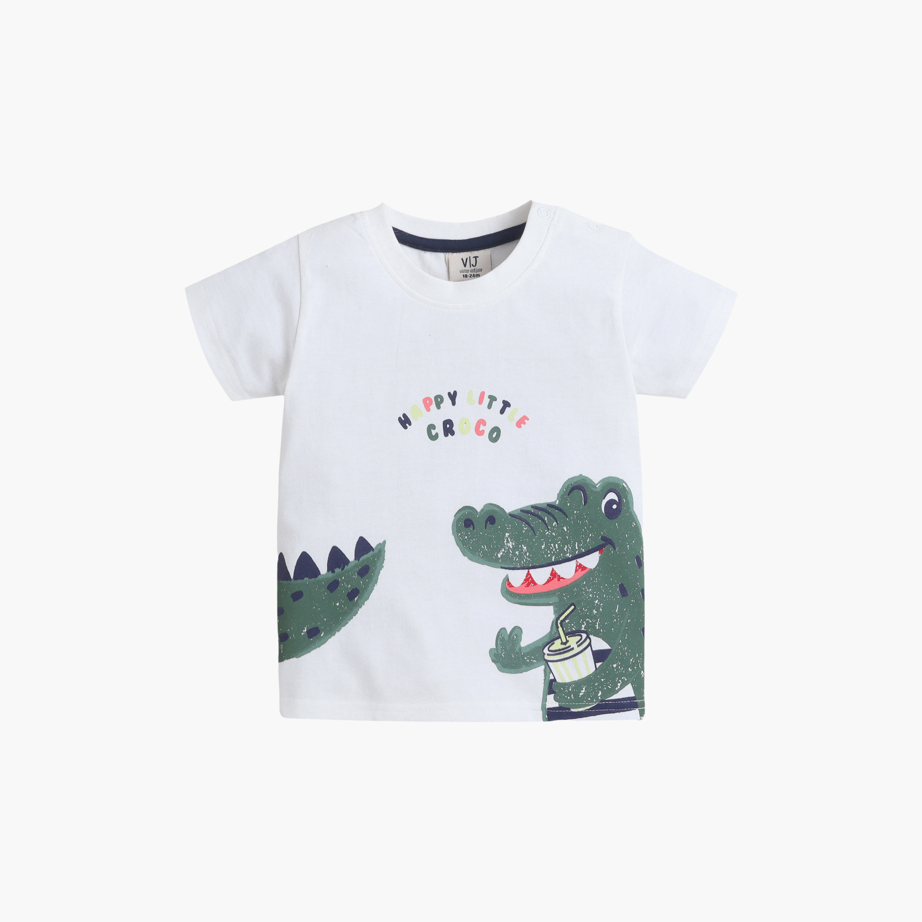طقم مكون من 4 قطع: تي شيرتات بأكمام قصيرة ورسومات، وبنطلون مع شورت من فيكتور آند جين-boys-clothing-setsandcoords-image-15