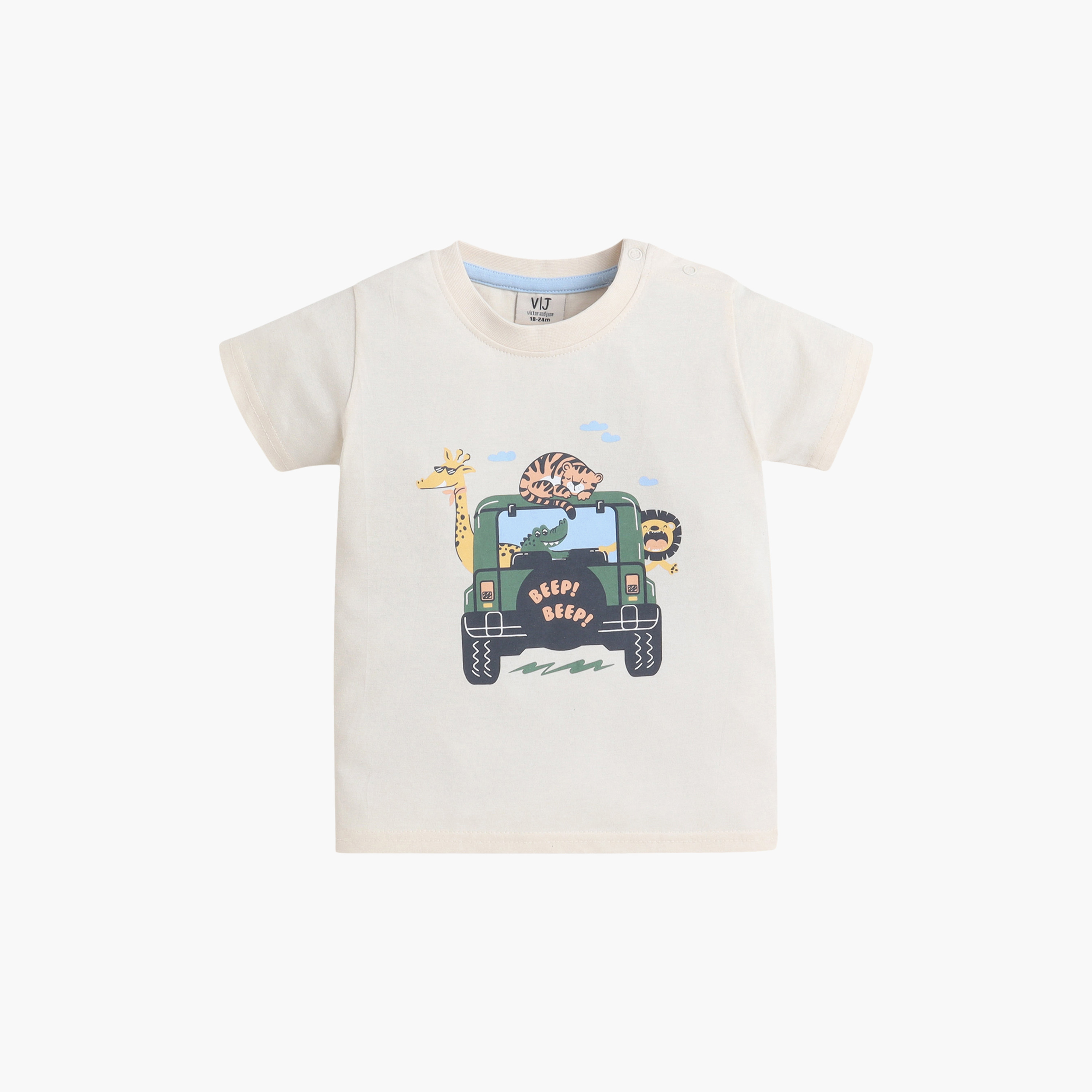 طقم مكون من 4 قطع: تي شيرتات بأكمام قصيرة ورسومات، وبنطلون مع شورت من فيكتور آند جين-boys-clothing-setsandcoords-image-11