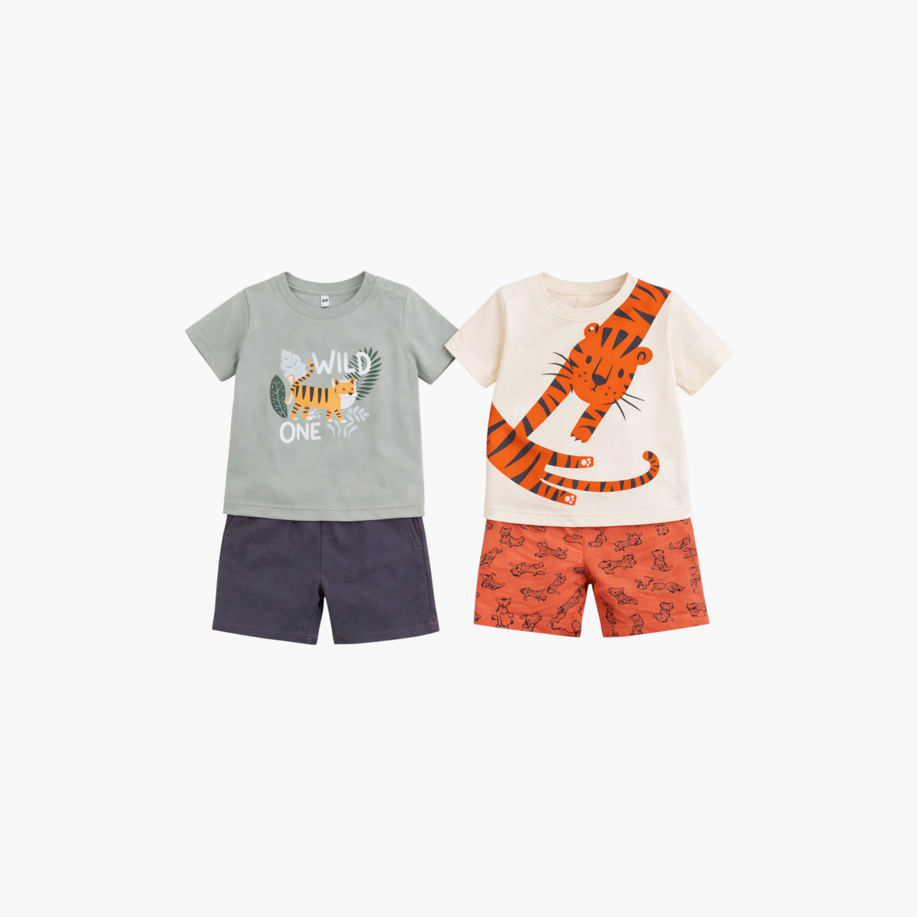 طقم مكون من تيشيرتات مطبوعة وشورتات قطعتين من فيكتور آند جين-baby-boys-clothing-setsandcoords-image-3
