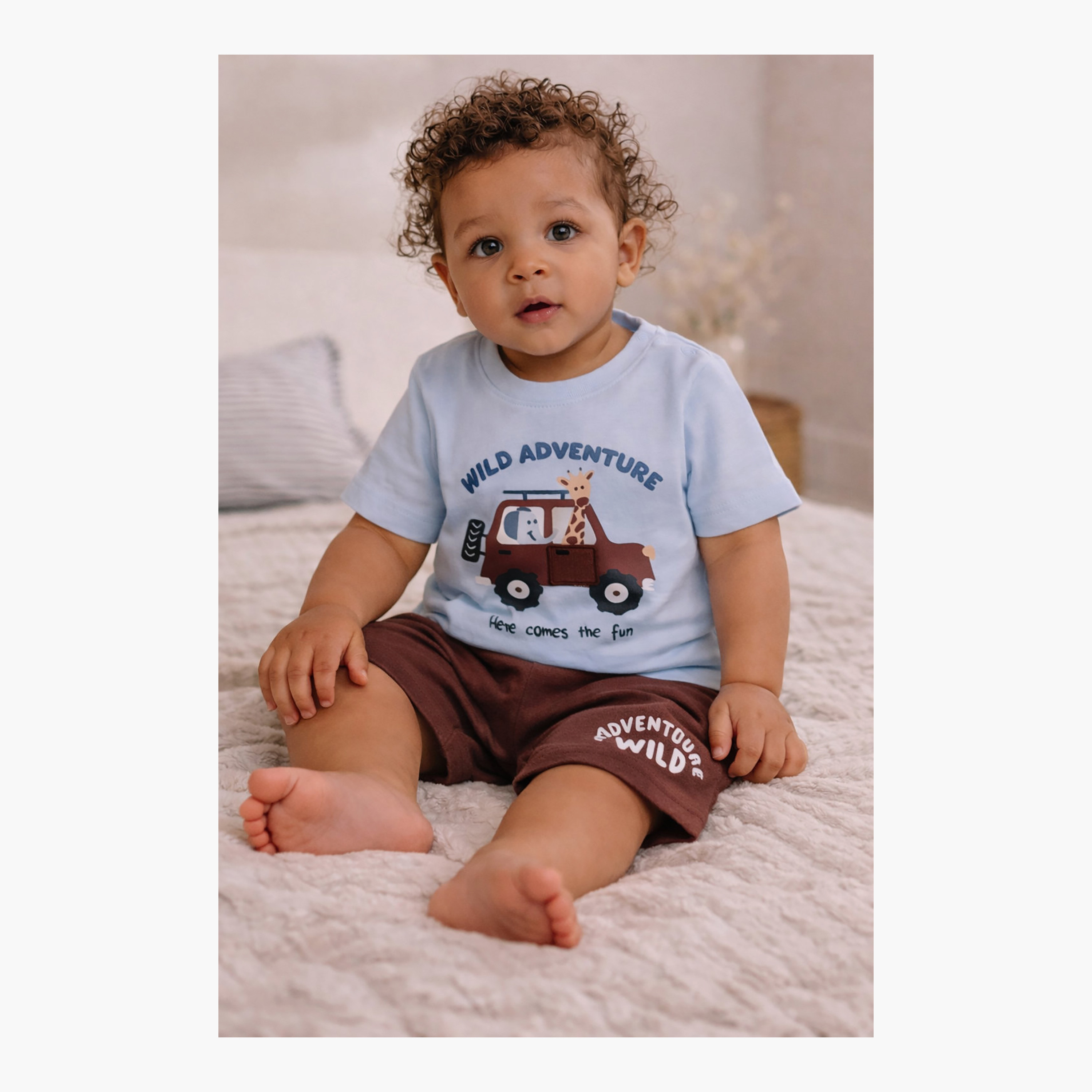 طقم تي شيرت تفاعلي بتصميم "باب سيارة" وشورت من فيكتور آند جين-boys-clothing-setsandcoords-image-5