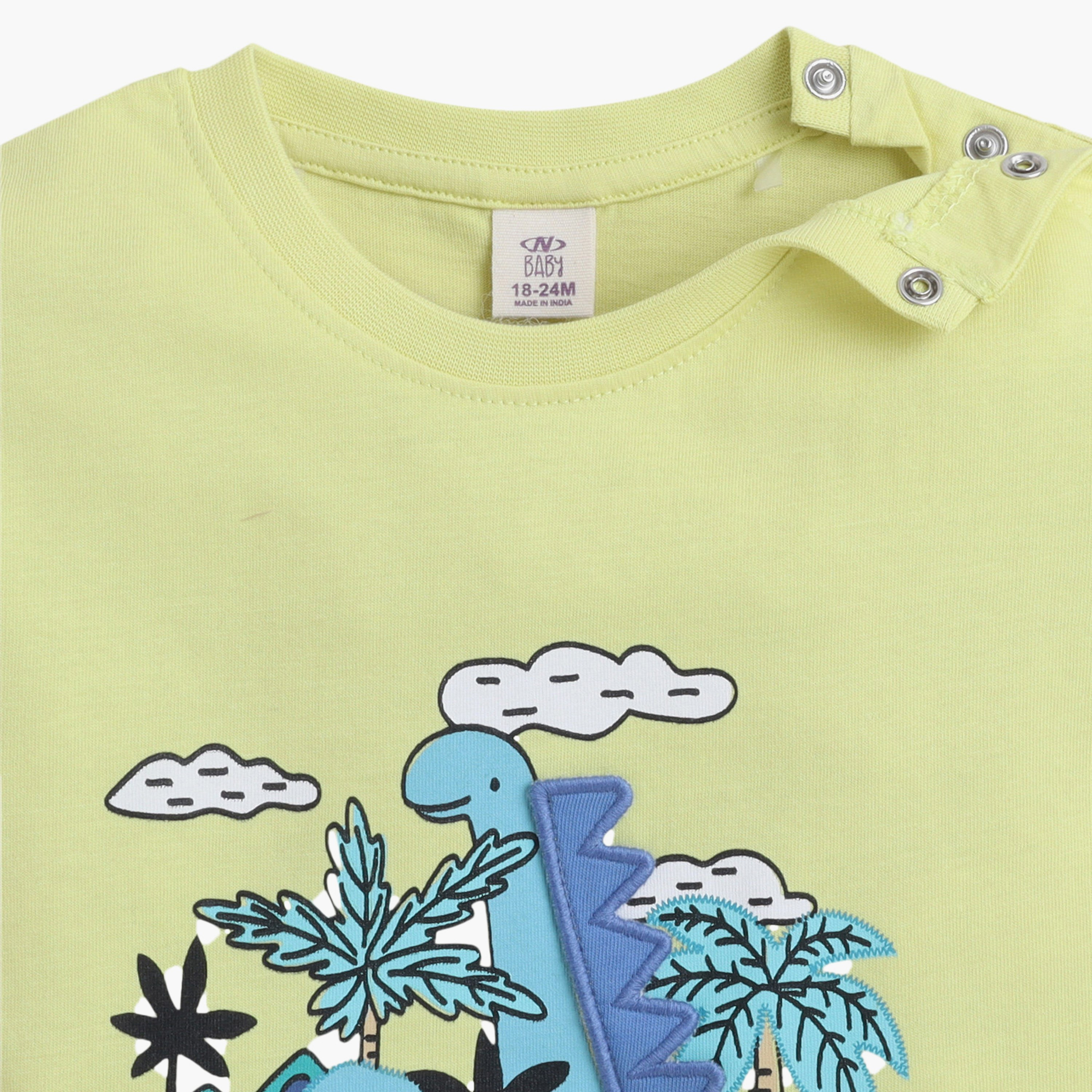 طقم تي شيرت برسومات "أصدقاء الديناصورات" وشورت من فيكتور آند جين-boys-clothing-setsandcoords-image-7