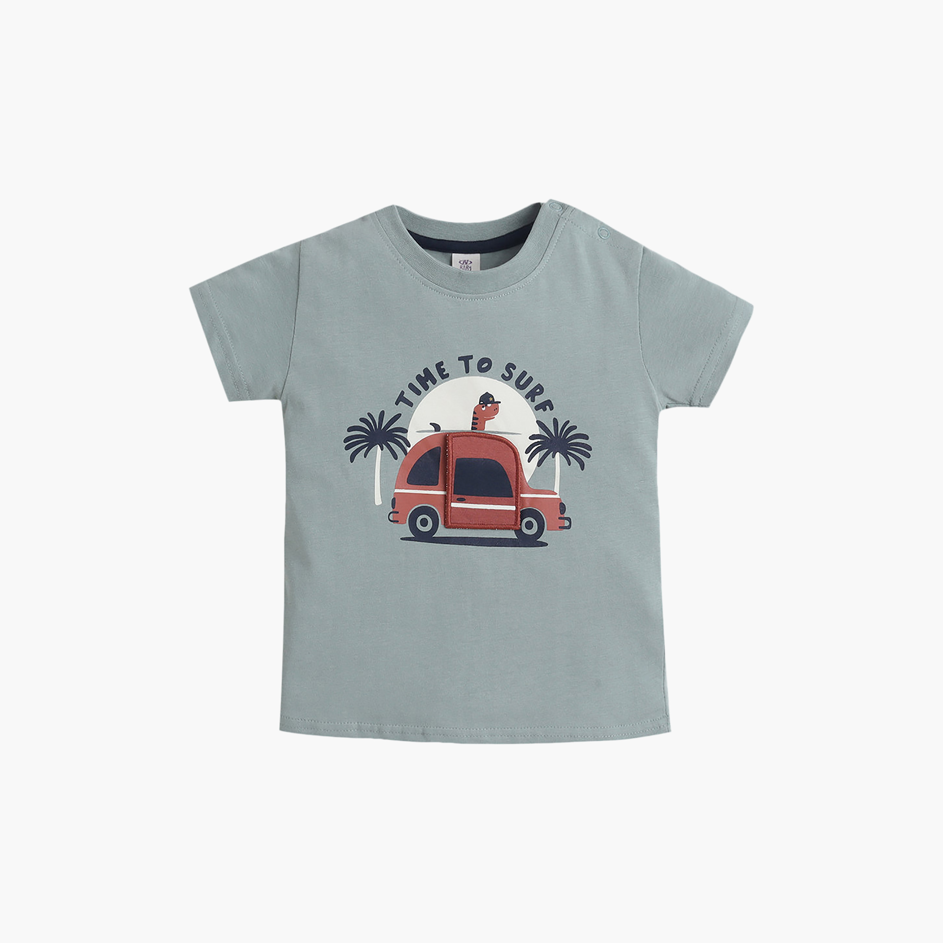 طقم تي شيرت برسومات "Time to Surf" وبنطلون بأساور من فيكتور آند جين-boys-clothing-setsandcoords-image-2