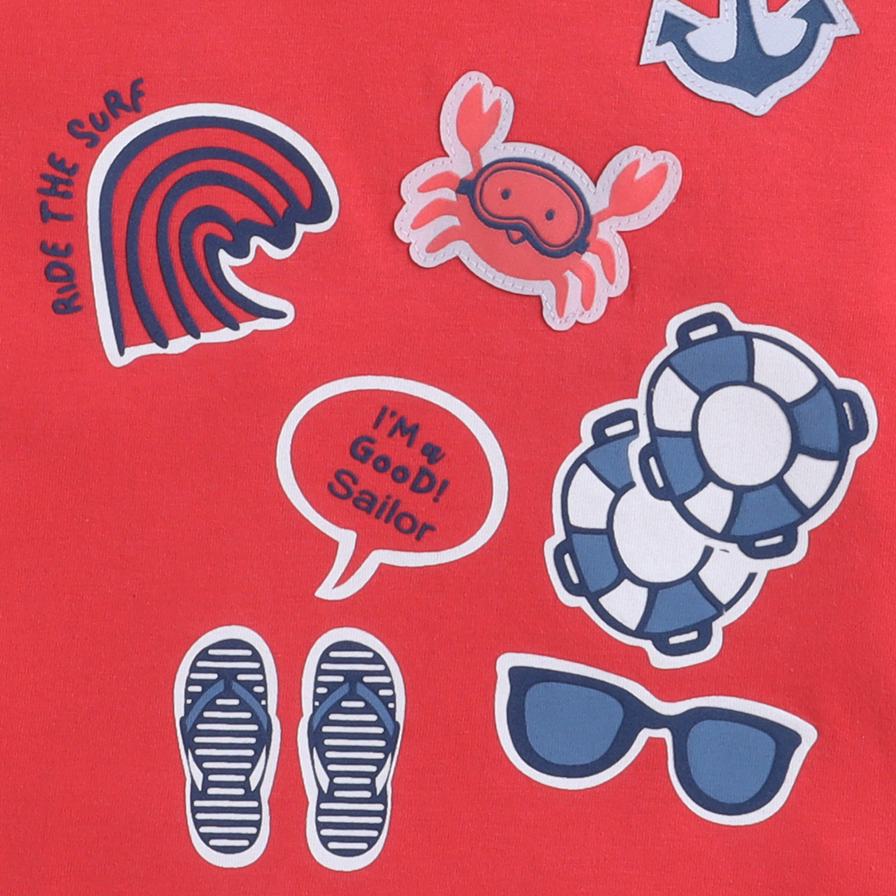 Victor and Jane Summer Vibes Round Neck T-Shirt and Shorts Set-baby-boys-clothing-setsandcoords-image-6