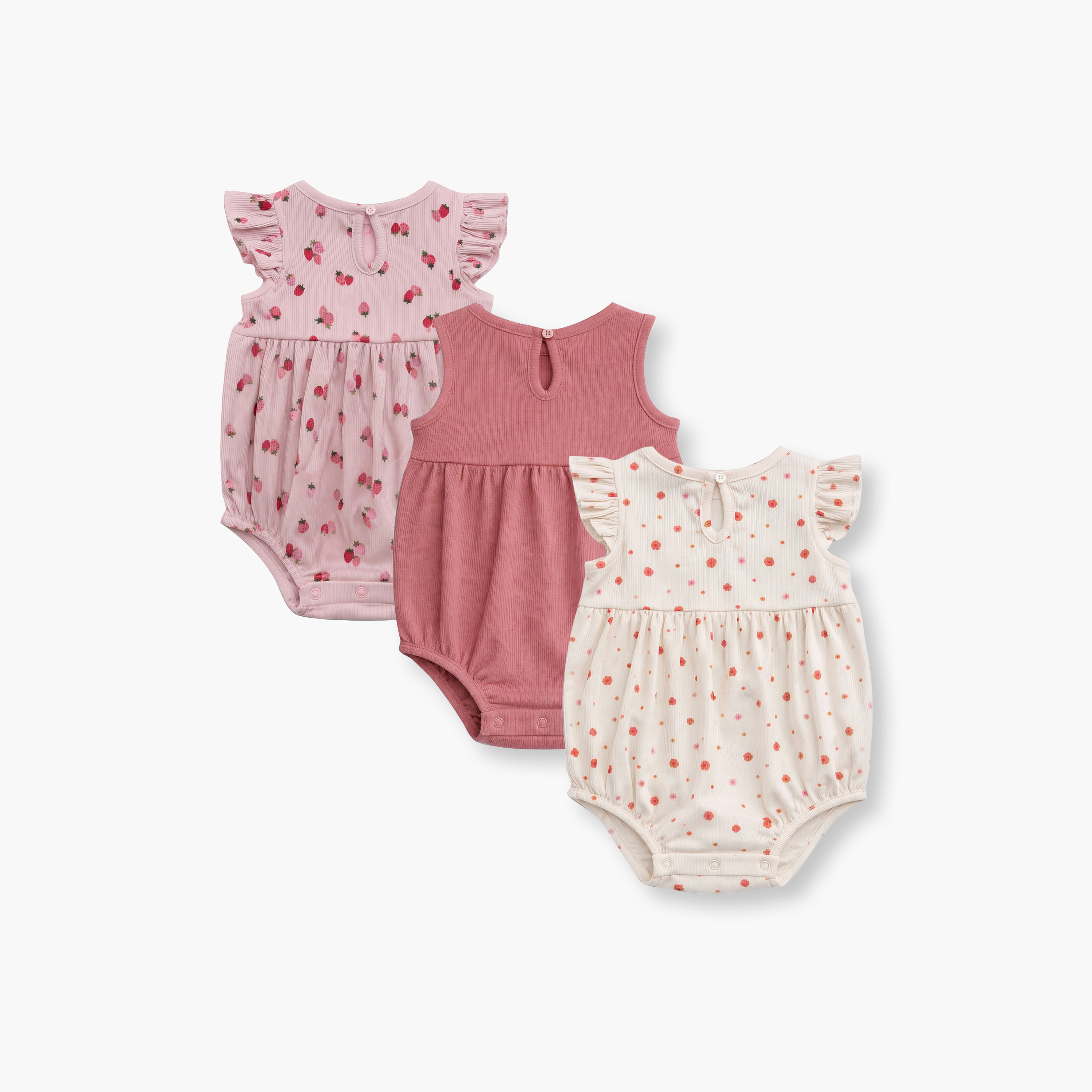 رومبير بدون أكمام مطبوع مكون من 3 قطع من فيكتور آند جين-baby-girls-clothing-rompers-image-2