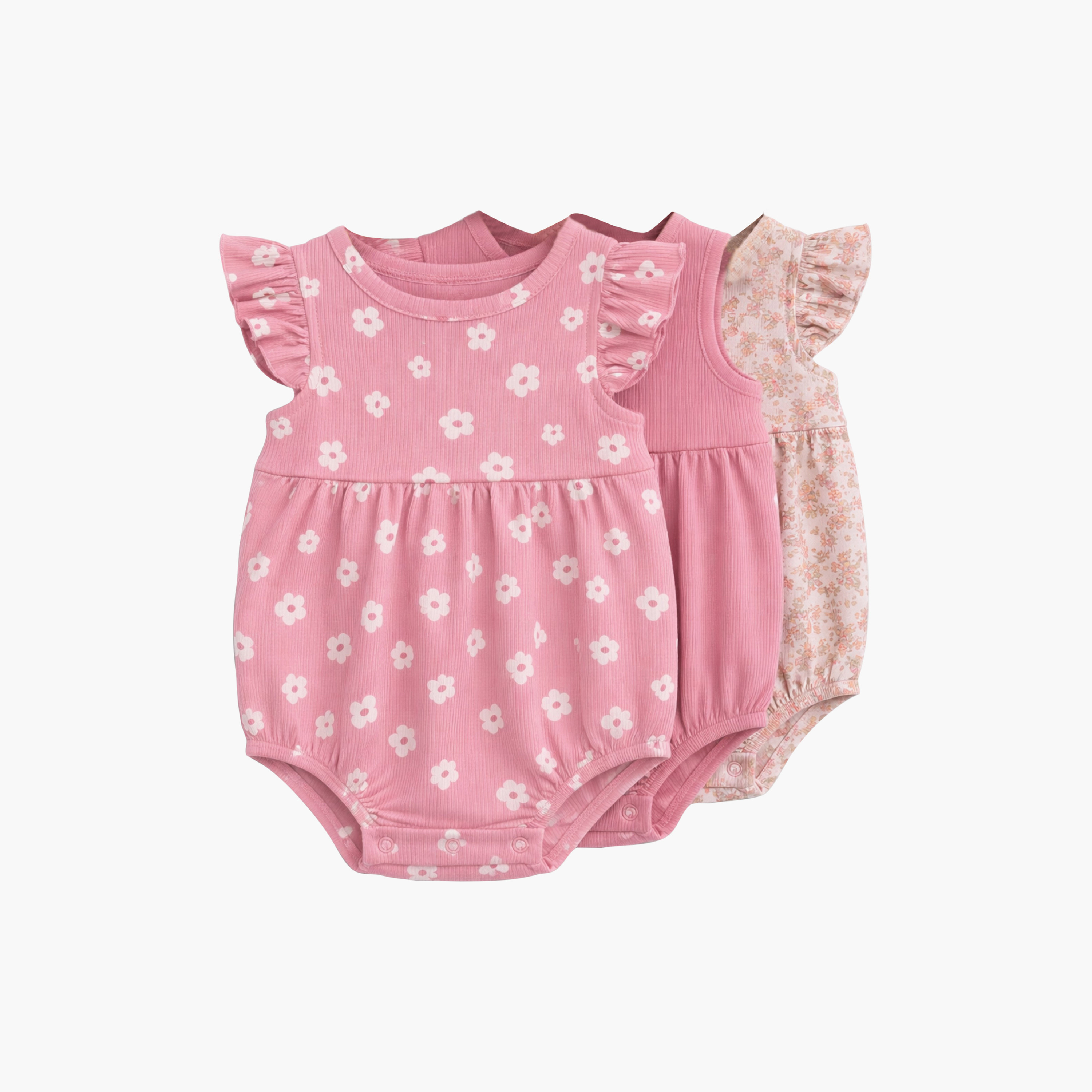 رومبير بدون أكمام بطبعة زهور مكون من 3 قطع من فيكتور آند جين-baby-girls-clothing-rompers-image-3