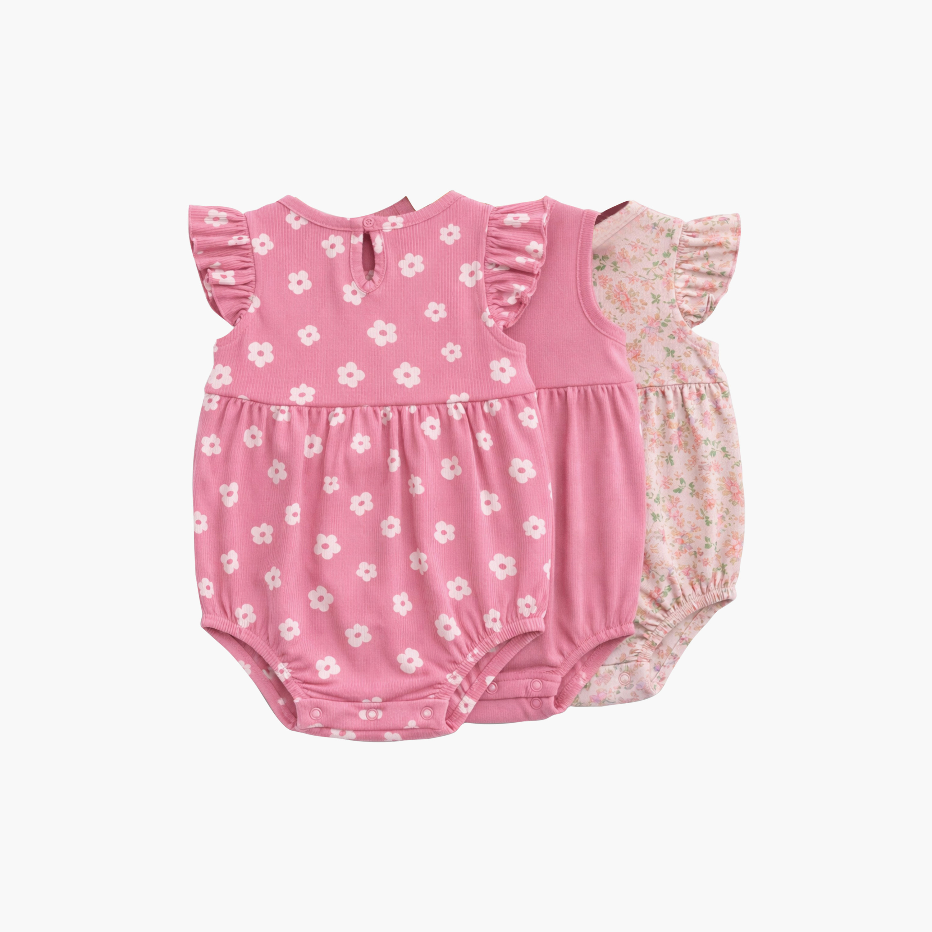 رومبير بدون أكمام بطبعة زهور مكون من 3 قطع من فيكتور آند جين-baby-girls-clothing-rompers-image-4