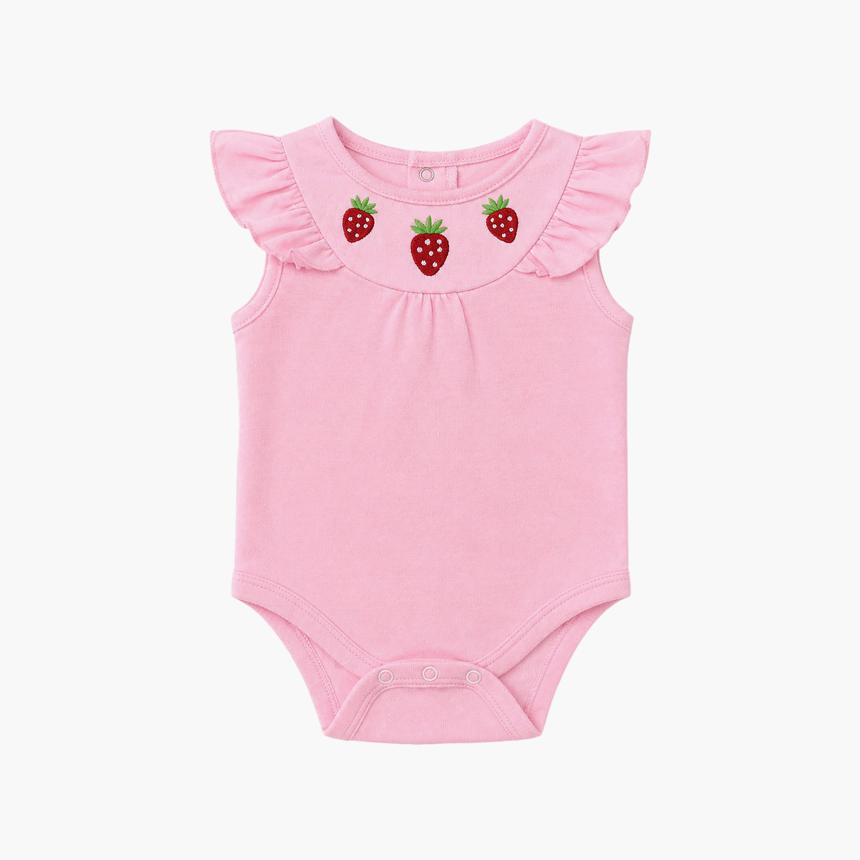 طقم رومبيرز أطفال دون أكمام مع حمالات كشكشة (3 قطع) من فيكتور آند جين-baby-girls-clothing-rompers-image-2