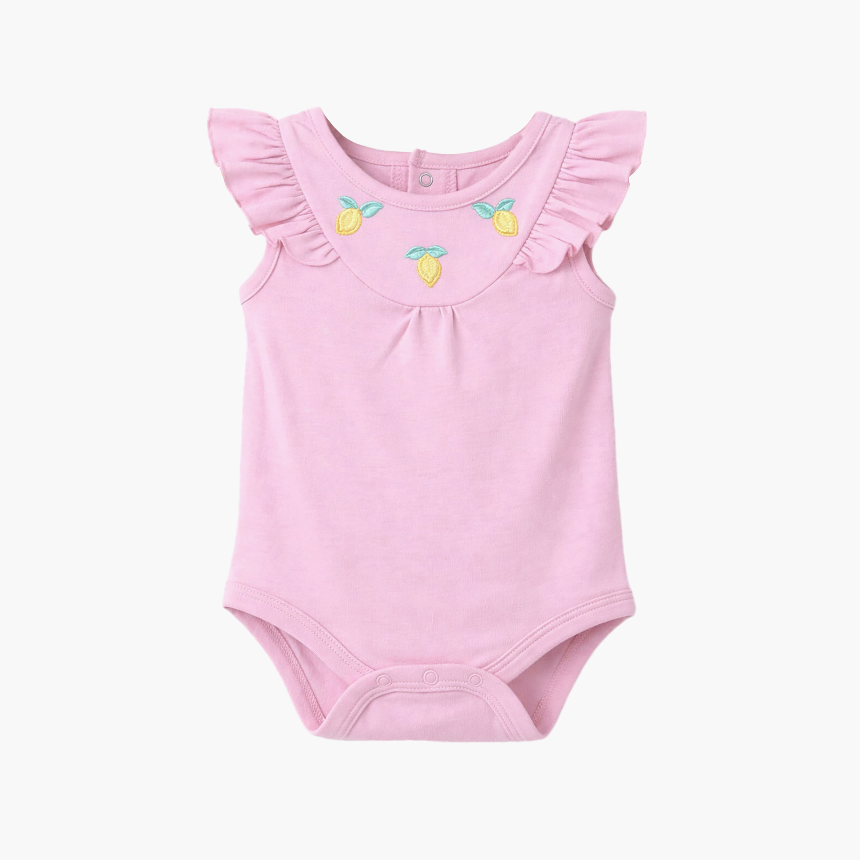 طقم رومبيرز أطفال بطبعة الفواكه وحمالات كشكشة (3 قطع) من فيكتور آند جين-baby-girls-clothing-rompers-image-3