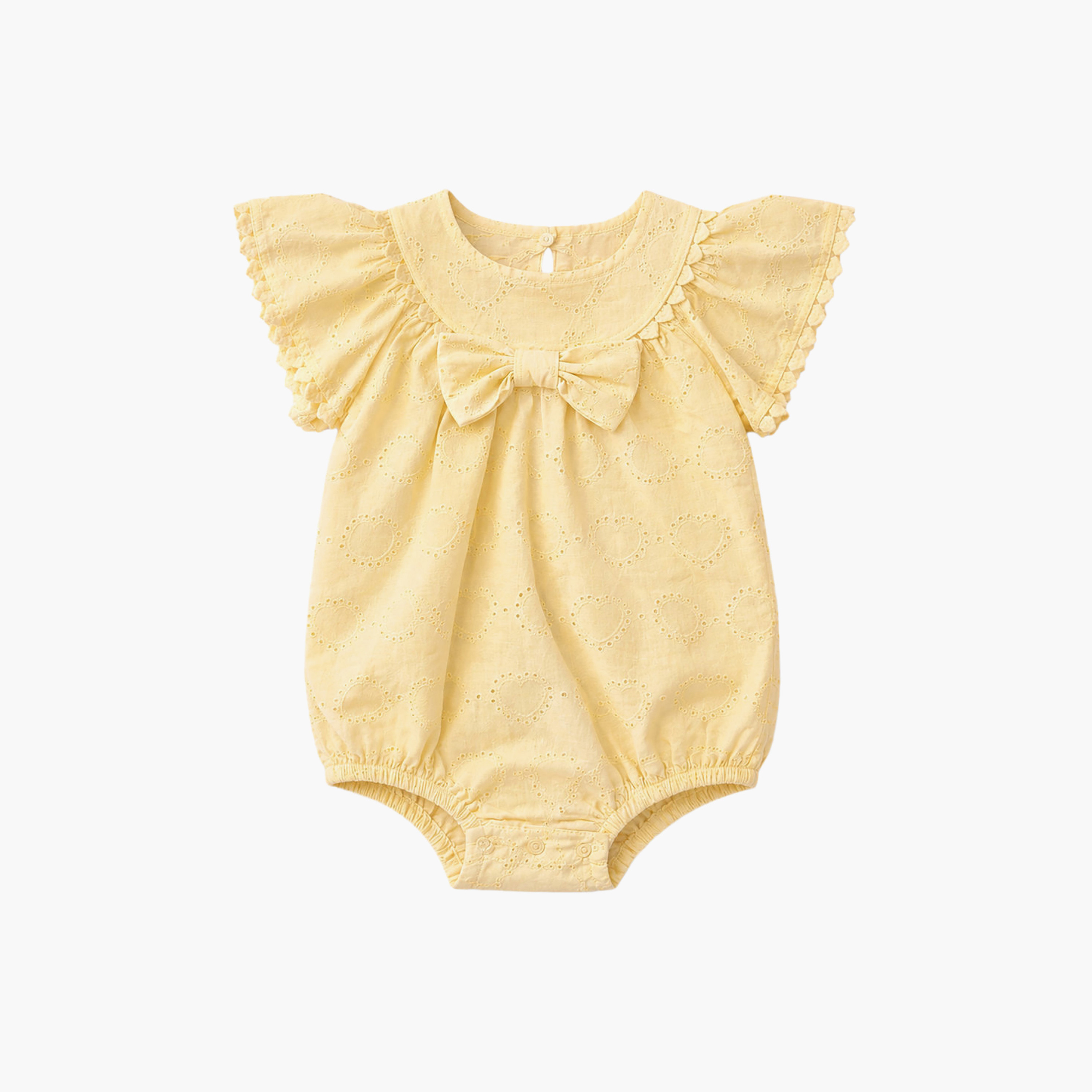 Victor and Jane Heart Eyelet Cotton Romper & Headband with Sunglasses Set-baby-girls-clothing-rompers-image-5