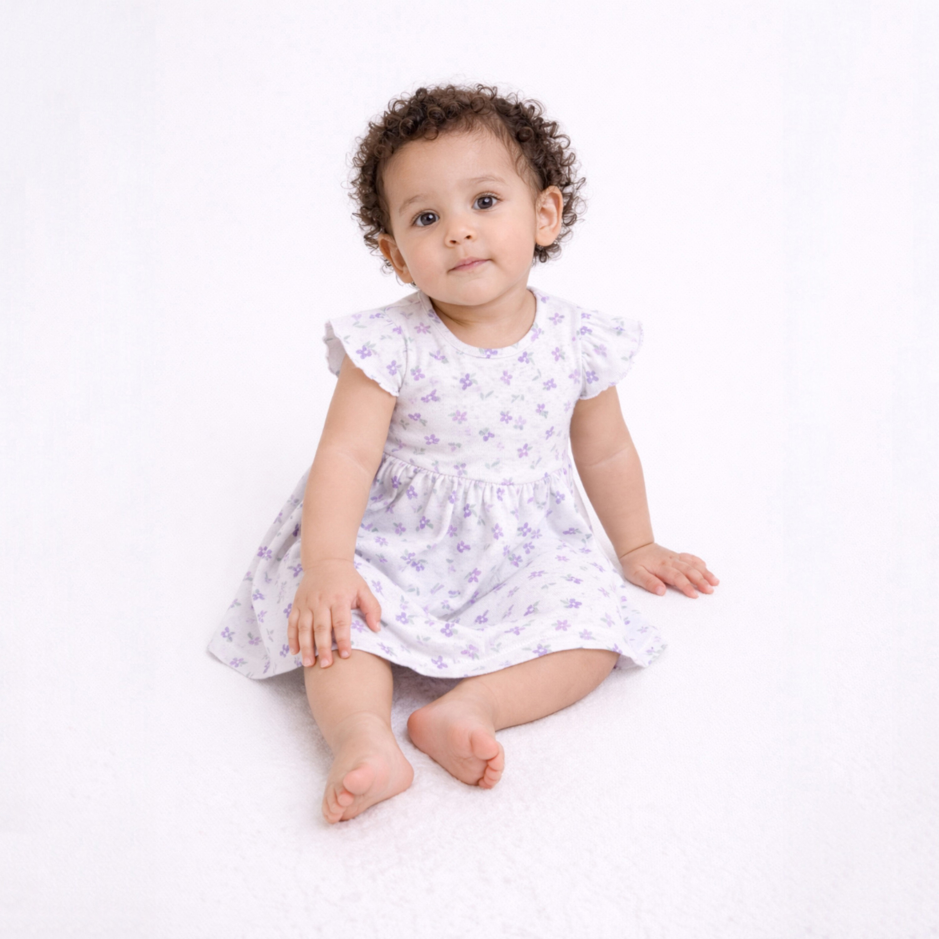 طقم فستان بطبعة زهور وتصميم مخطط قطعتين من فيكتور آند جين-baby-girls-clothing-dressesandjumpsuits-image-4