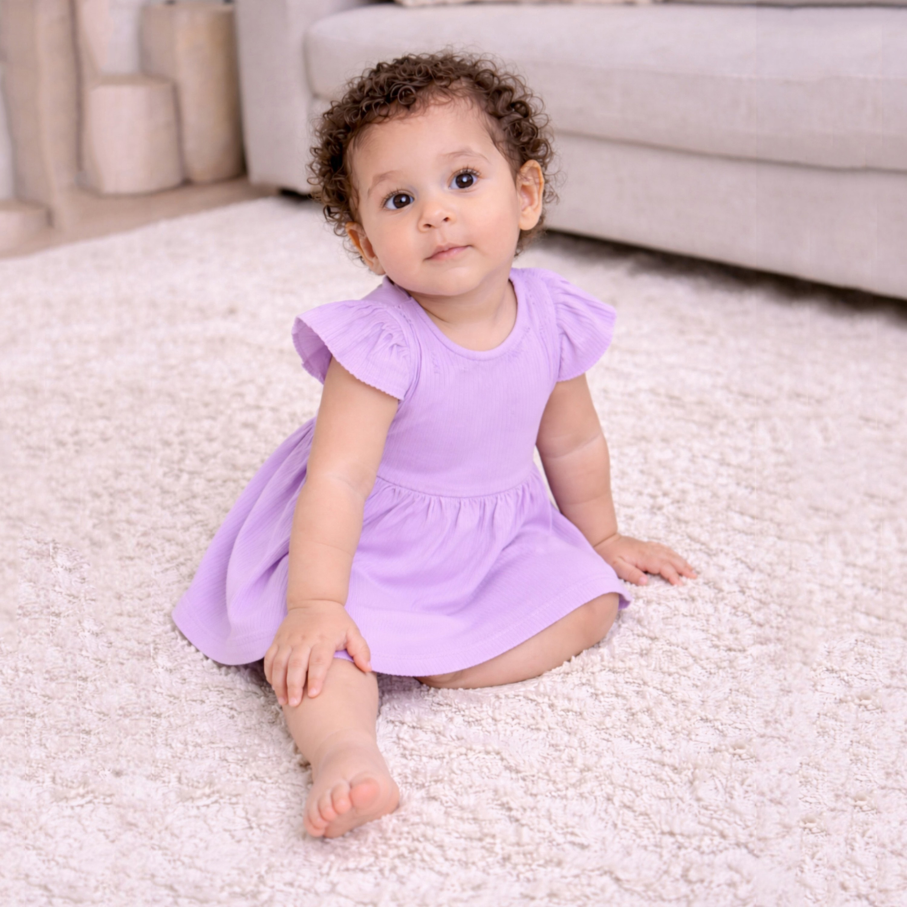 طقم فستان بطبعة زهور وتصميم مخطط قطعتين من فيكتور آند جين-baby-girls-clothing-dressesandjumpsuits-image-5