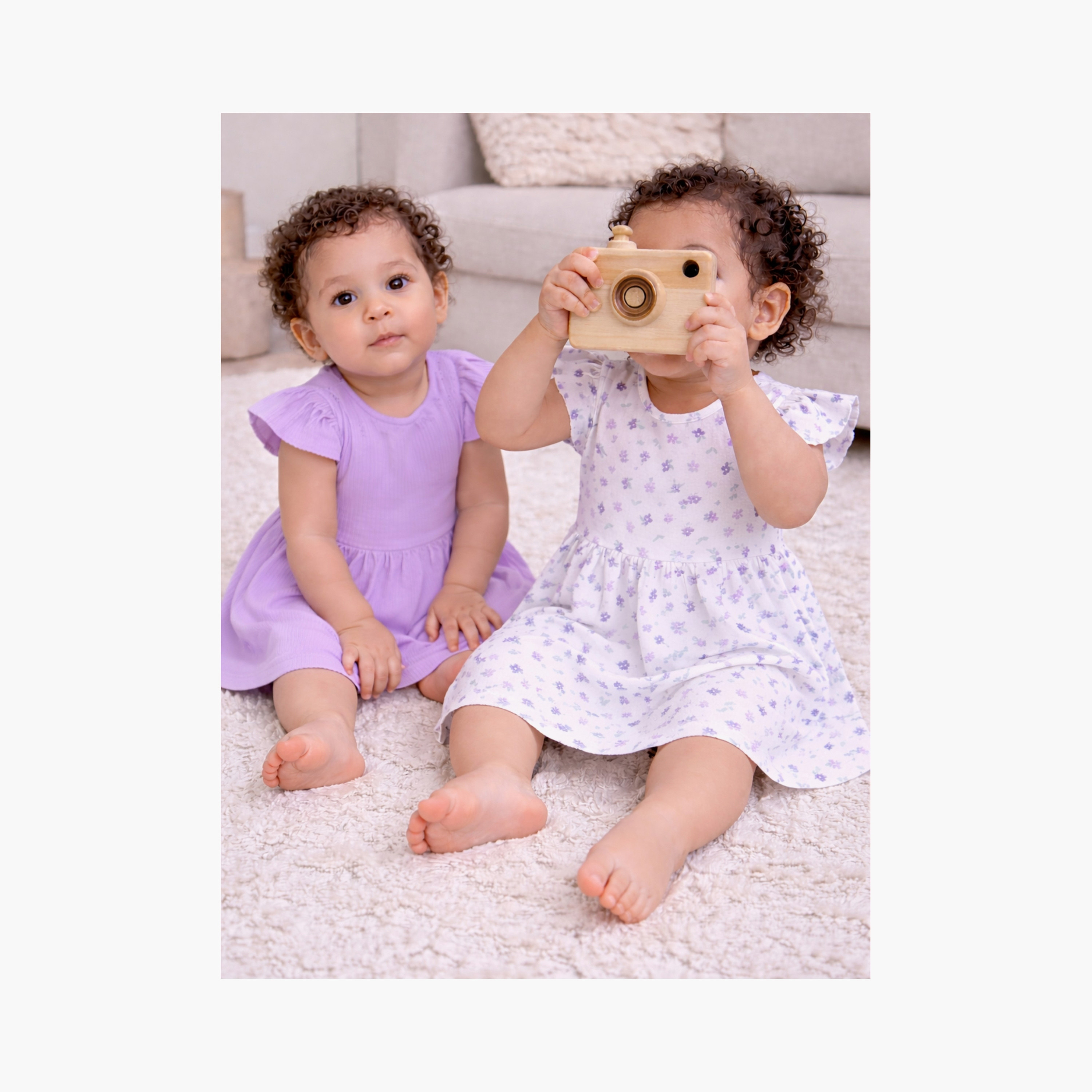 طقم فستان بطبعة زهور وتصميم مخطط قطعتين من فيكتور آند جين-baby-girls-clothing-dressesandjumpsuits-image-6