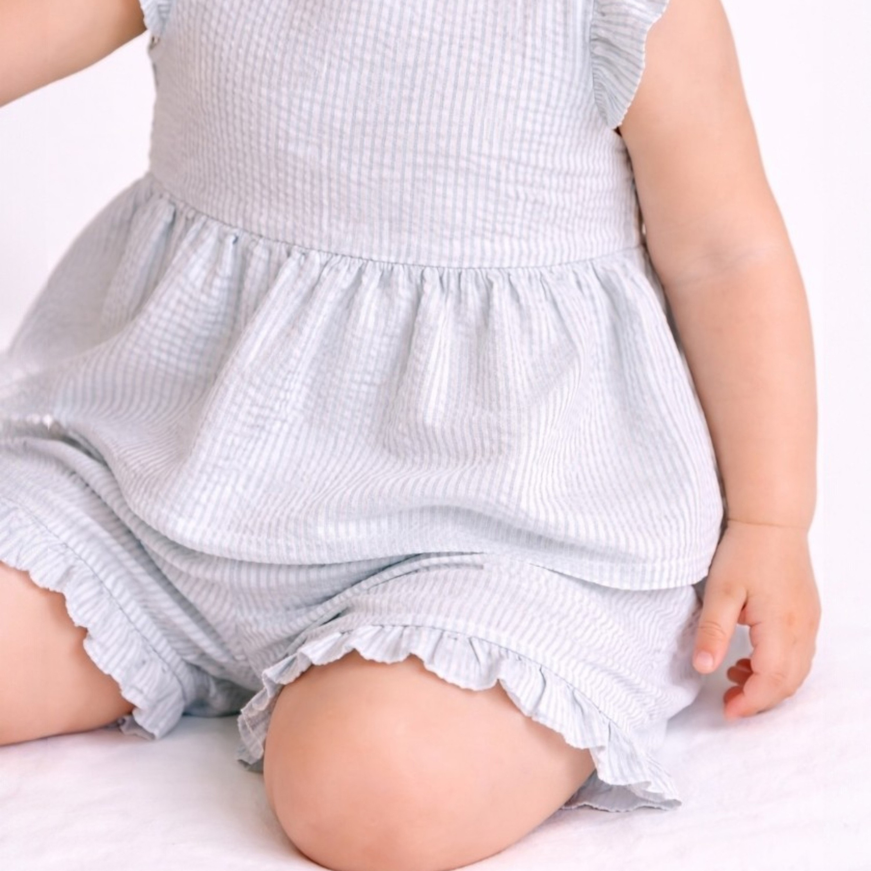 Victor and Jane Ruffle Sleeve Stripe Top & Shorts Set-baby-girls-clothing-setsandcoords-image-6