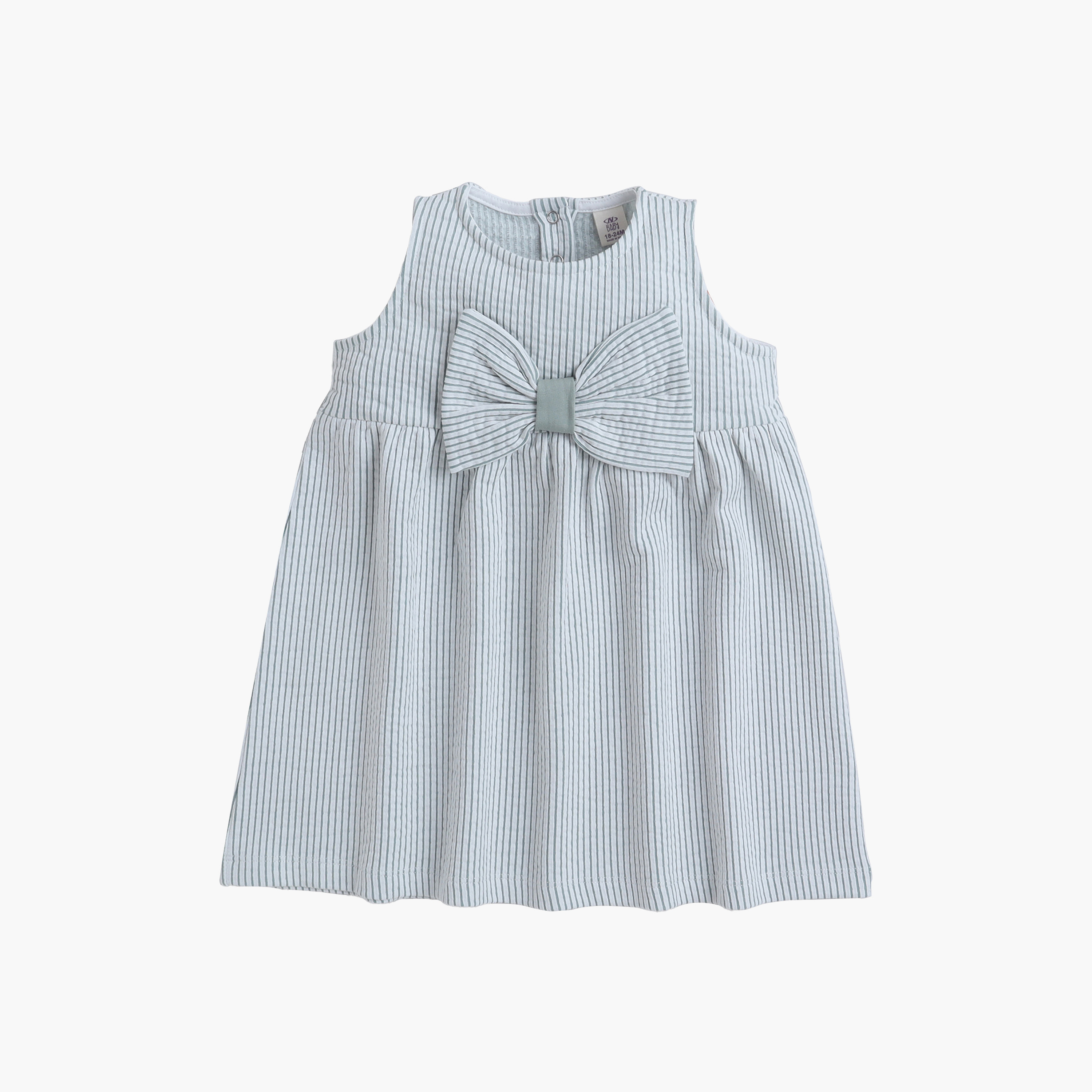 Victor and Jane Sleeveless Stripe Dress with Bow-baby-girls-clothing-dressesandjumpsuits-image-1