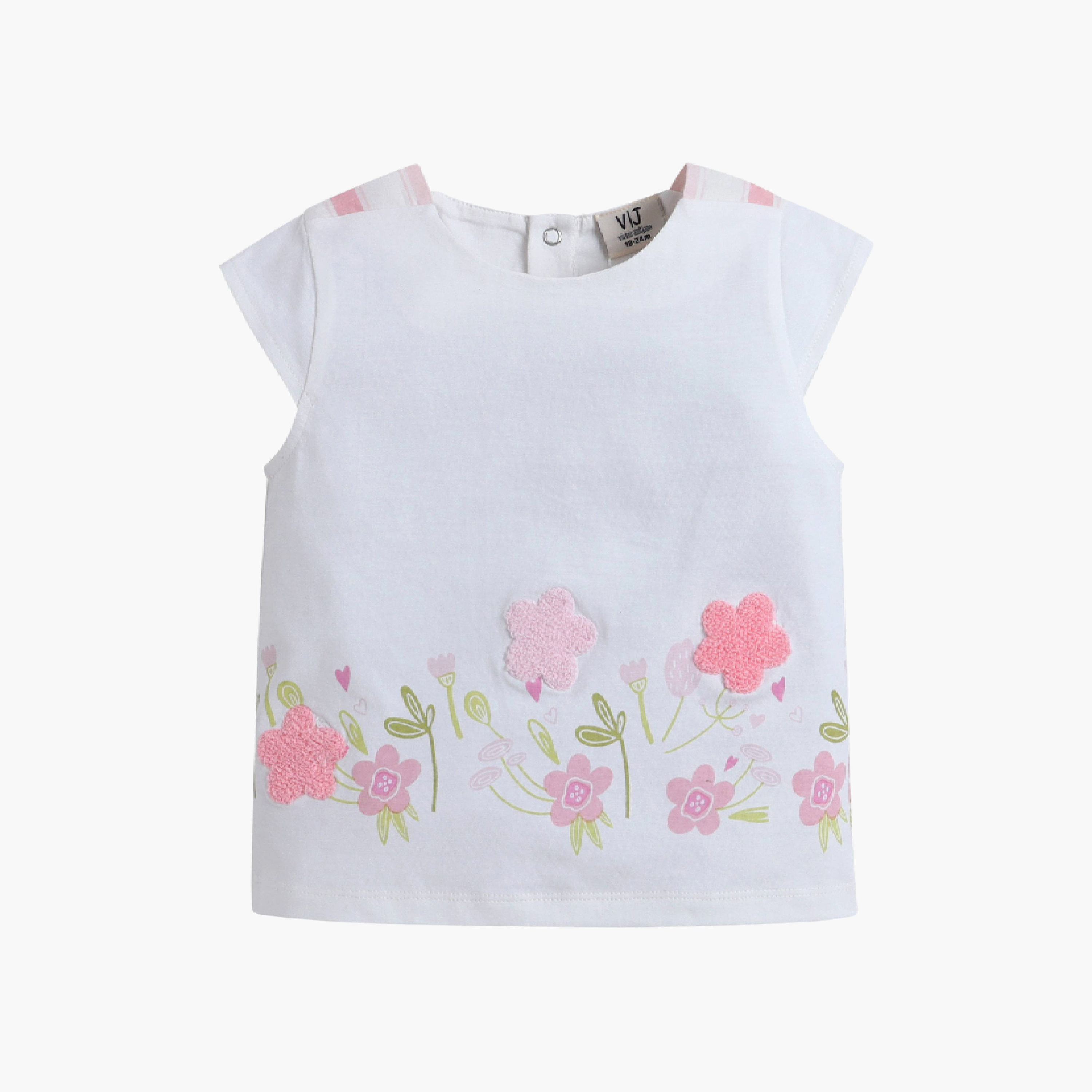 Victor and Jane Sleeveless Floral Top & Stripe Shorts Set-baby-girls-clothing-setsandcoords-image-5