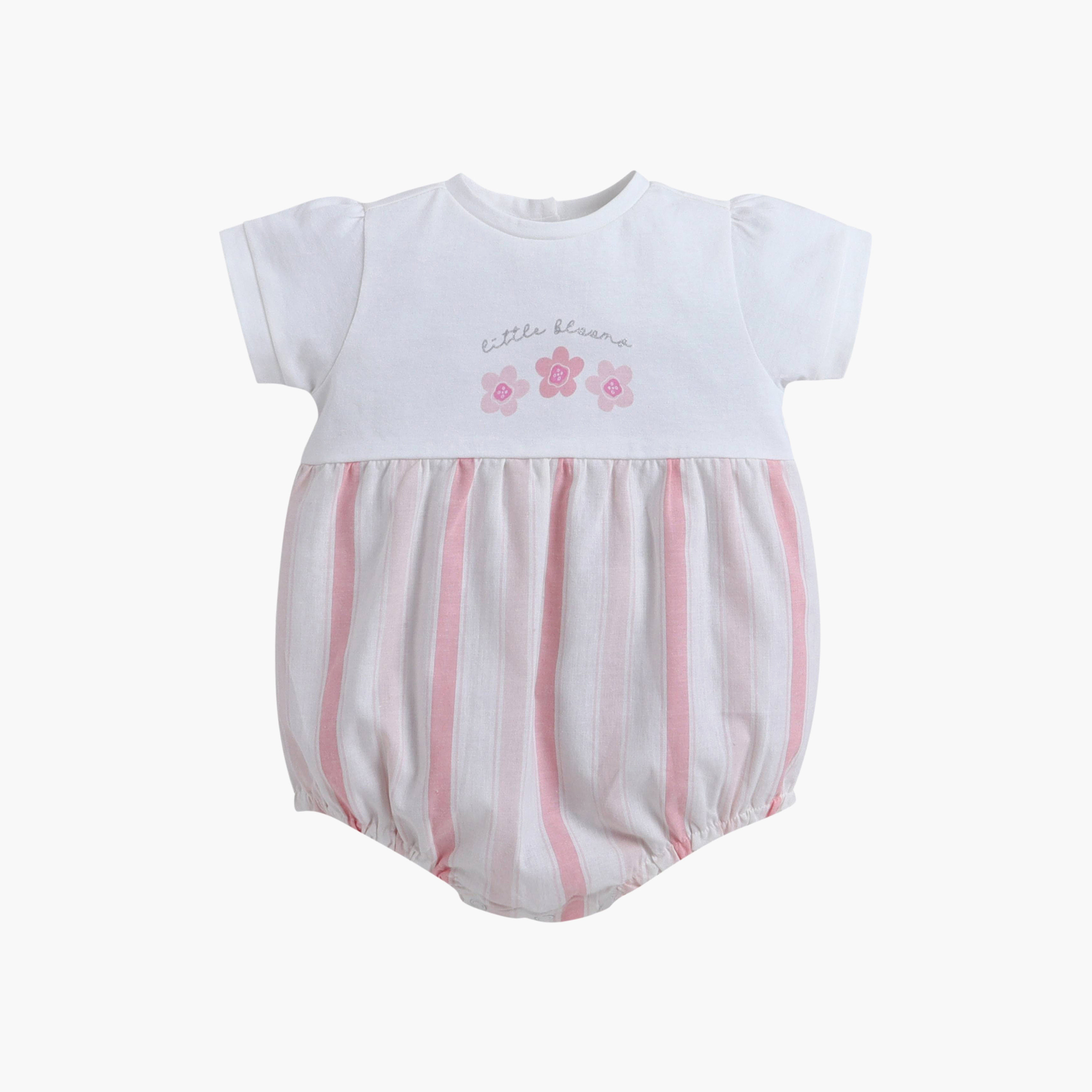 رومبر "بابل" بأكمام قصيرة وقصة صدر (يوك) من فيكتور آند جين-baby-girls-clothing-rompers-image-4