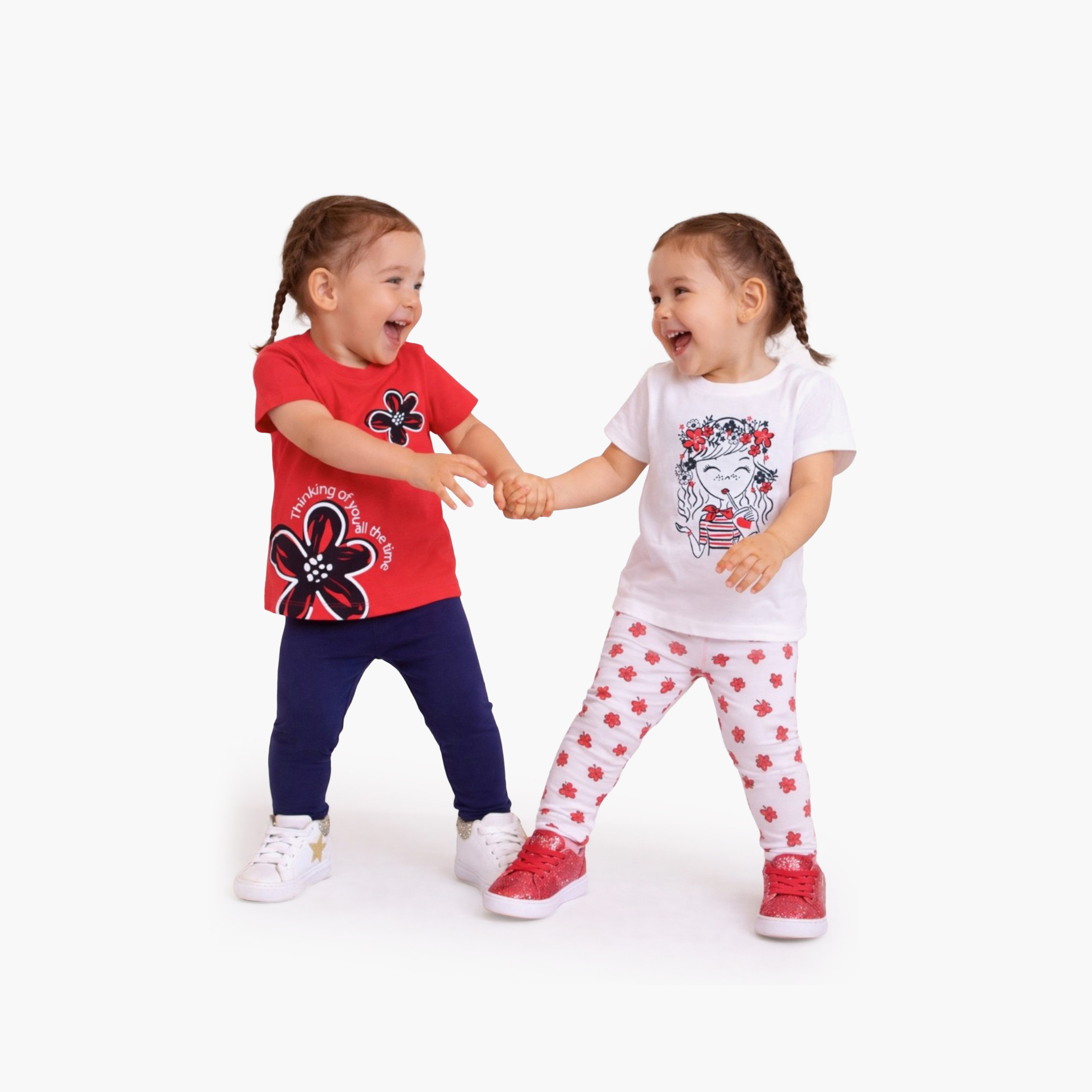 Victor and Jane 4-Piece Printed T-Shirt & Leggings Set-baby-girls-clothing-setsandcoords-image-5